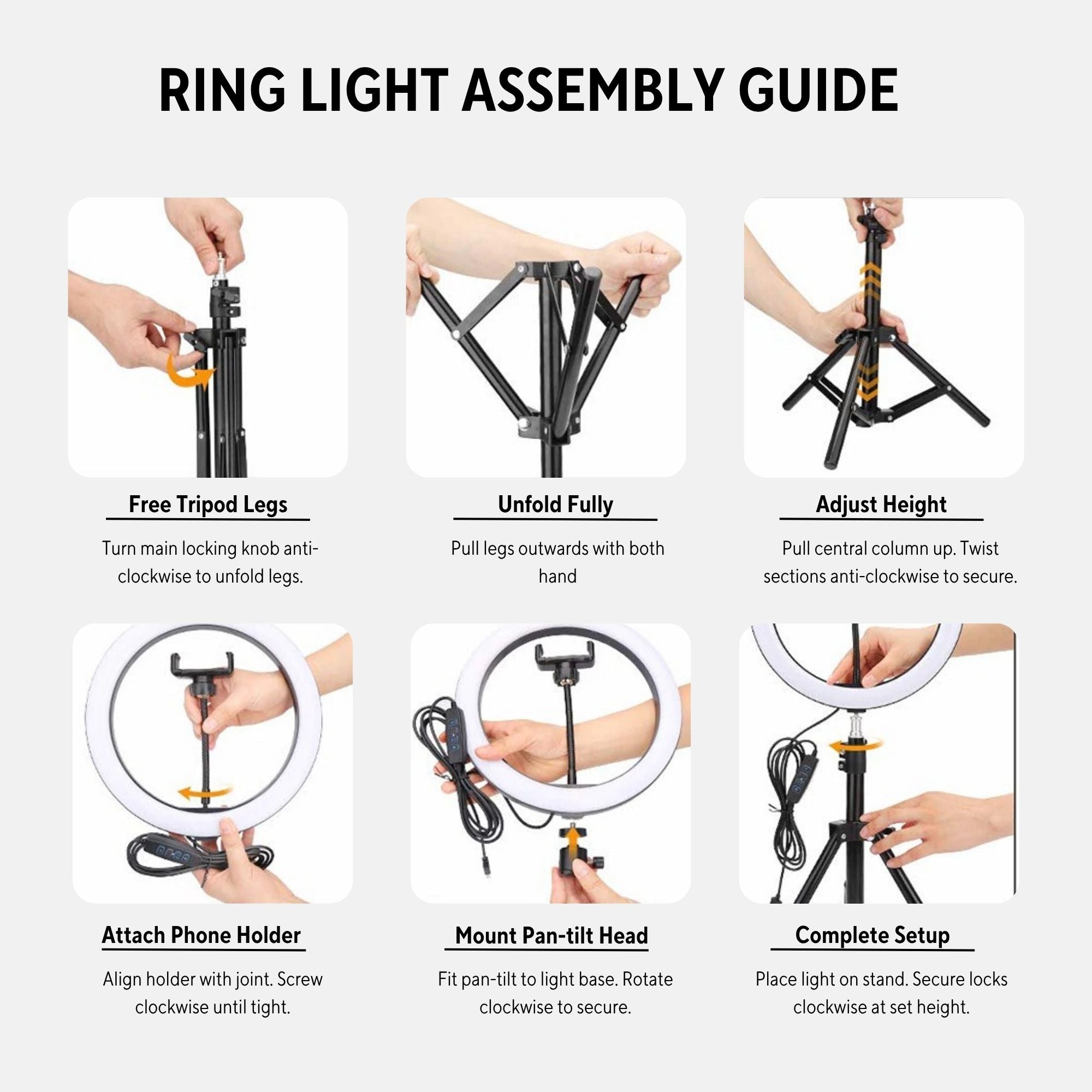 Eson - LJJ-36 Dimmable LED Ring Light with Phone Holder & Tripod 14 inch (36cm)