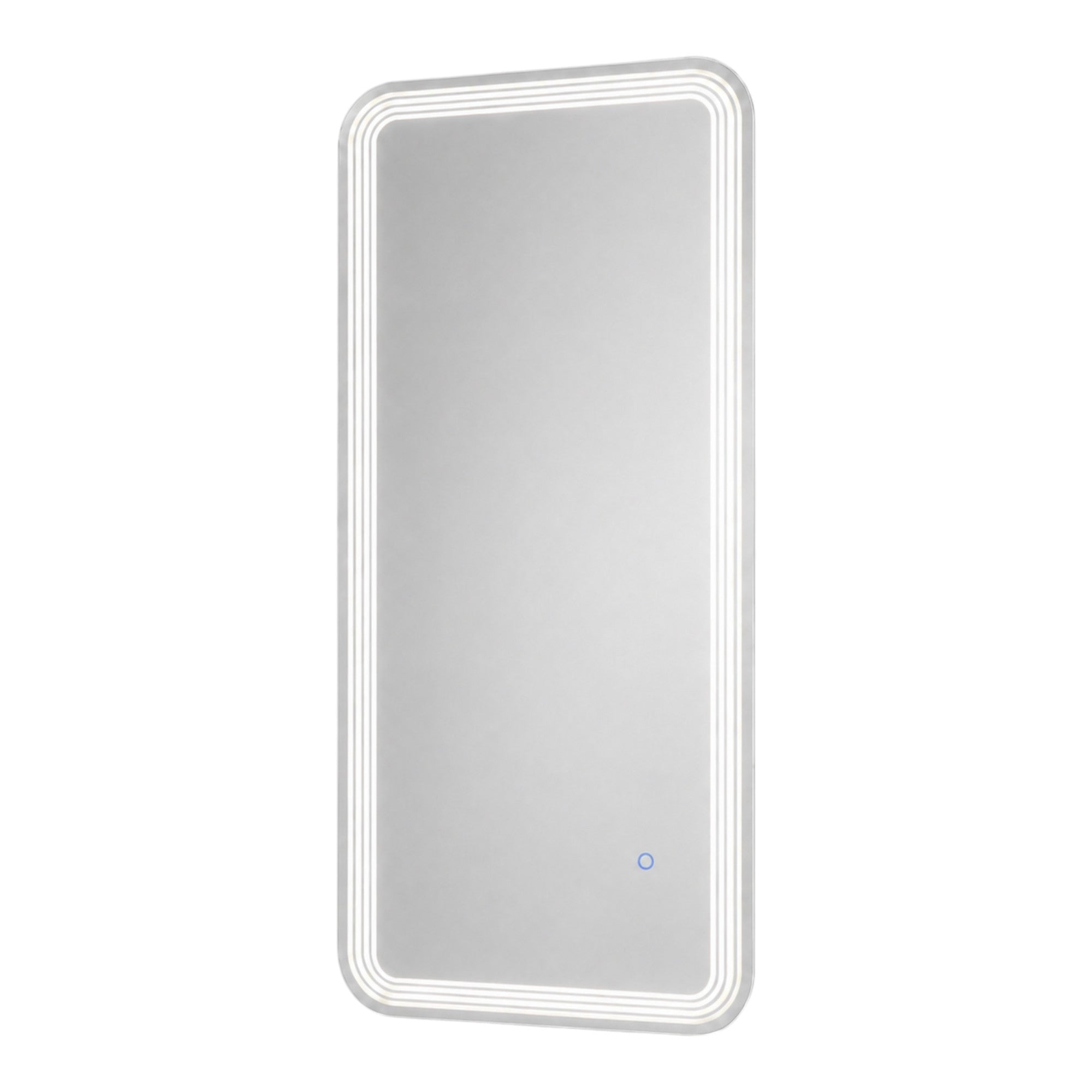 Salon Mirror - Rectangular Frameless LED Mirror with Smart Touch Sensor & 3-Colour Lighting Modes