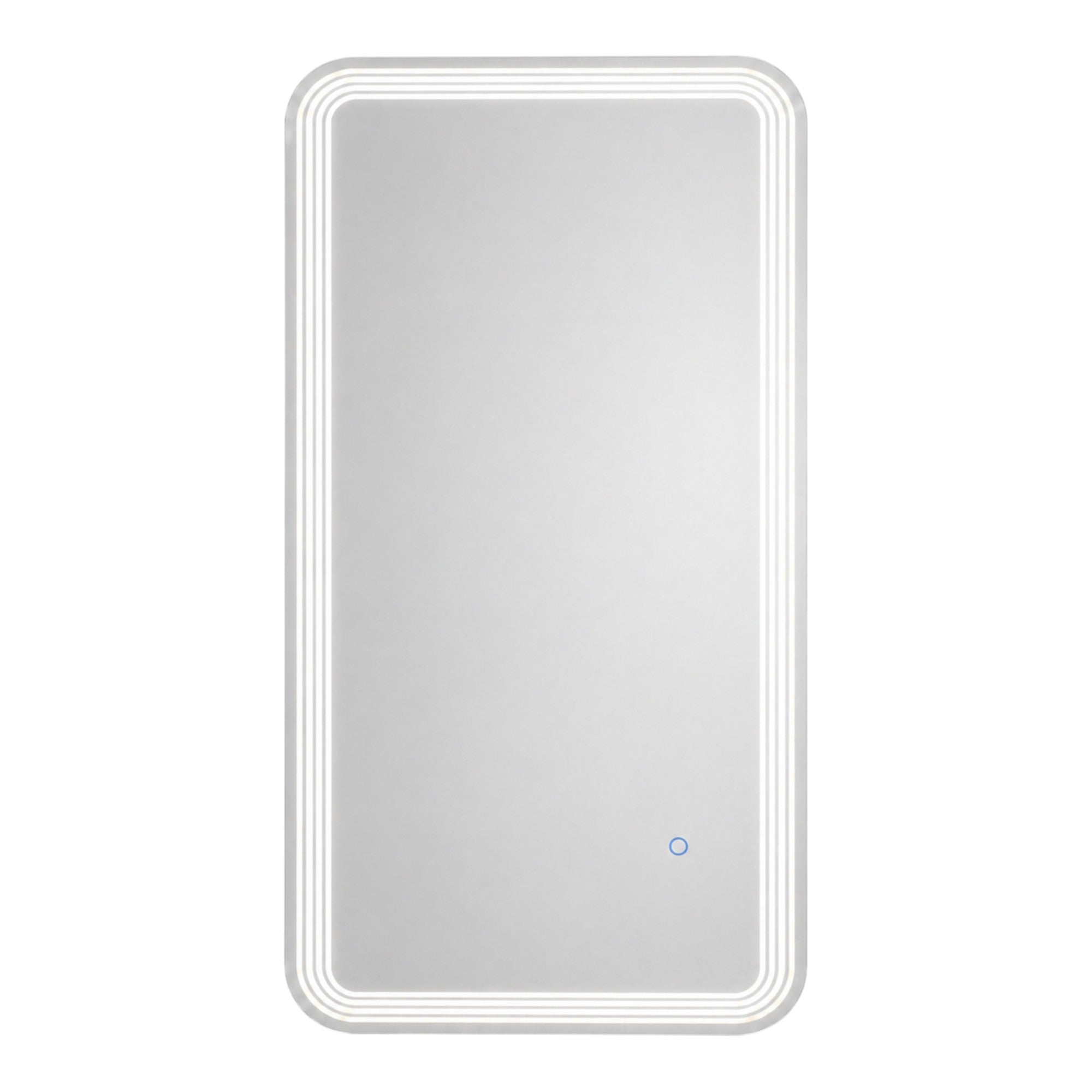 Salon Mirror - Rectangular Frameless LED Mirror with Smart Touch Sensor & 3-Colour Lighting Modes