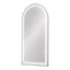 Salon Mirror - Arched Silver Framed LED Mirror with Smart Touch Sensor & 3-Colour Lighting Modes