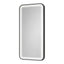 Salon Mirror - Rectangular Black Framed LED Mirror with Smart Touch Sensor & 3-Colour Lighting Modes