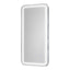 Salon Mirror - Rectangular Silver Framed LED Mirror with Smart Touch Sensor & 3-Colour Lighting Modes