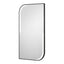 Salon Mirror - Modern Curved Edge Black Framed LED Mirror with Smart Touch Sensor & 3-Colour Lighting Modes