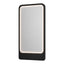 Salon Mirror - Rectangular Black Framed LED Station Mirror with Integrated Plug Socket, Smart Touch Sensor & 3-Colour Lighting Modes