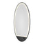 Salon Mirror - Oval Black Framed LED Station Mirror with Integrated Plug Socket, Smart Touch Sensor & 3-Colour Lighting Modes