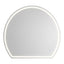 Salon Mirror - Wide Half-Moon Frameless LED Mirror with Smart Touch Sensor & 3-Colour Lighting Modes