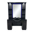 Barber Station Unit - Black Finish with Backwash Sink & Storage