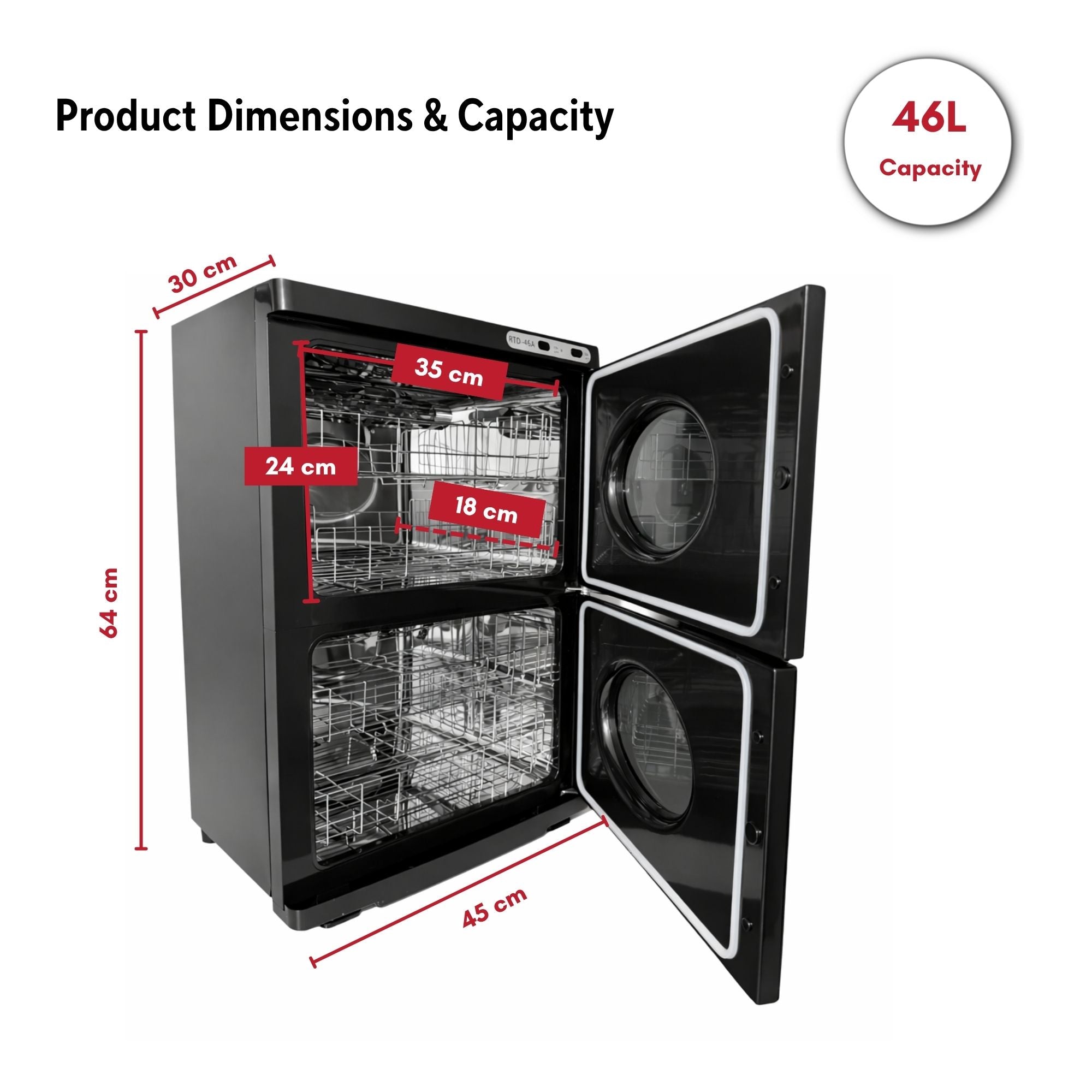 Eson - Professional 46L Hot Towel Warmer Cabinet with UV Steriliser