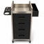 Salon Trolley - Black & Silver Four Drawer Trolley