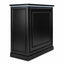 Reception Desk - Black LED Counter with Storage