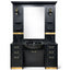 Barber Station Unit - Black & Gold Wash Basin Unit