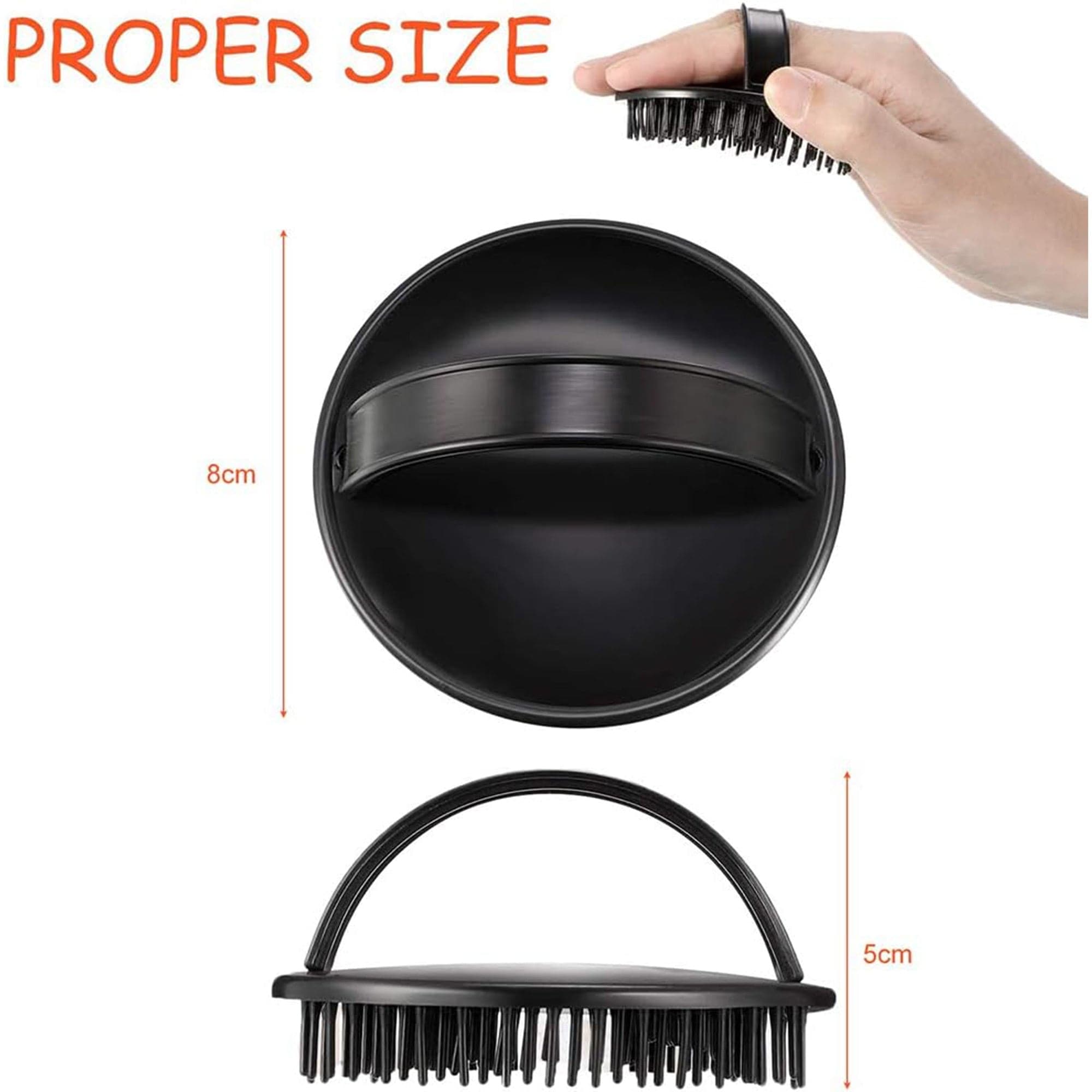 Eson - Hair Massage Brush 8x5cm (Black)