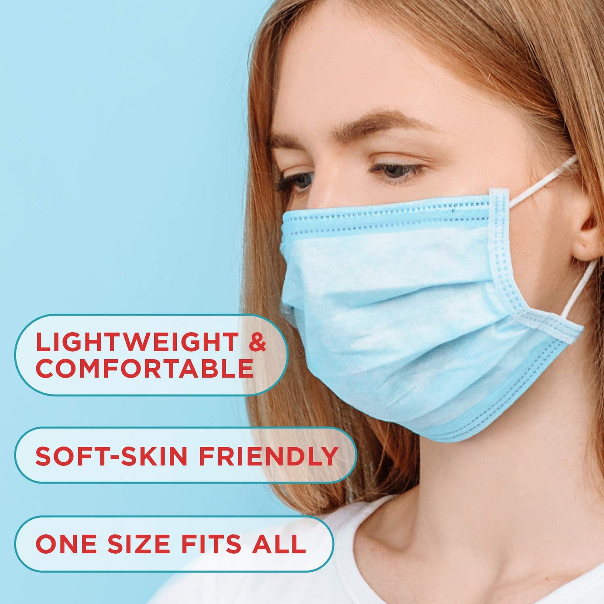 Eson - Disposable 3-Ply Protective Face Masks 50pcs