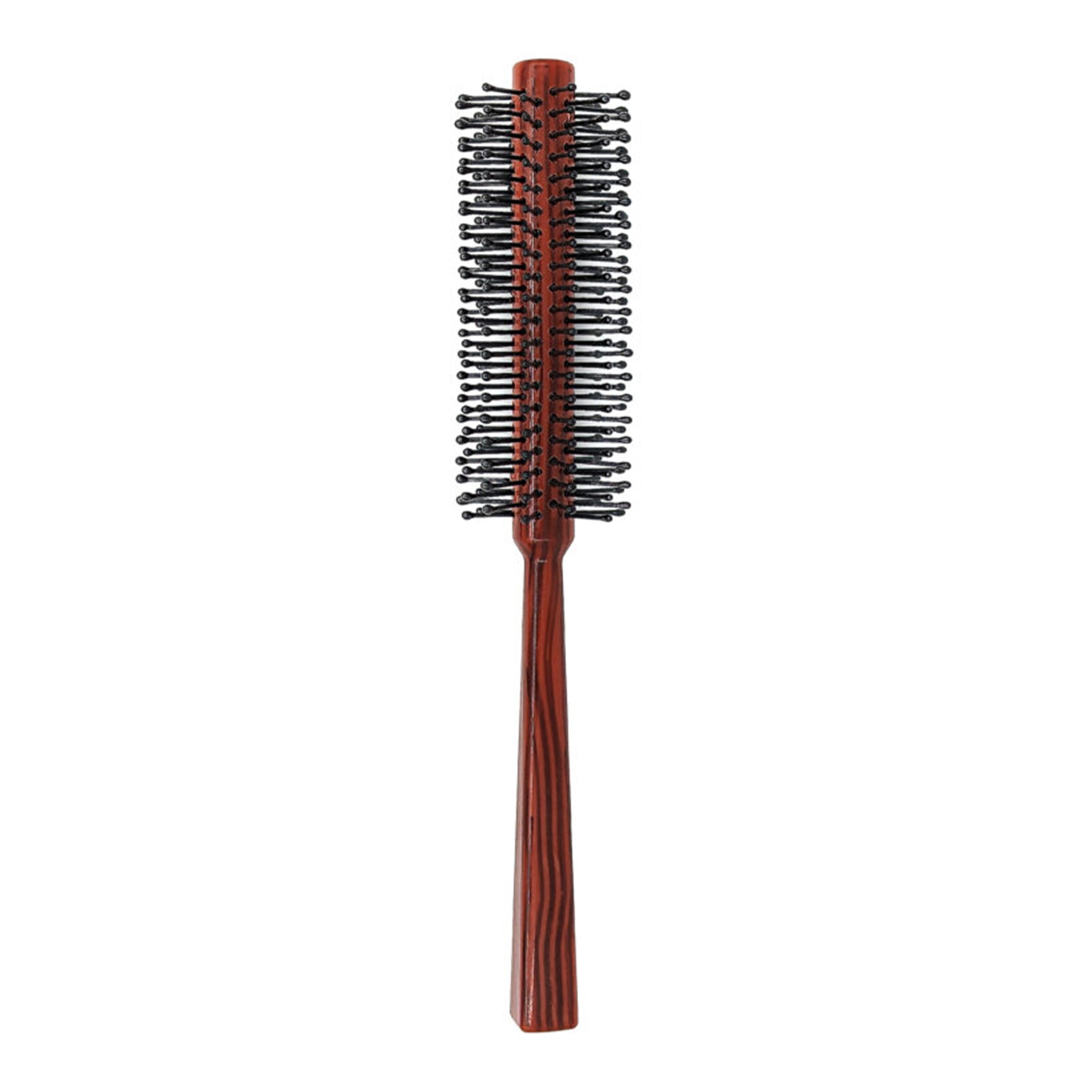 Eson - Round Hair Brush Faux Wood Square Handle 21x4cm