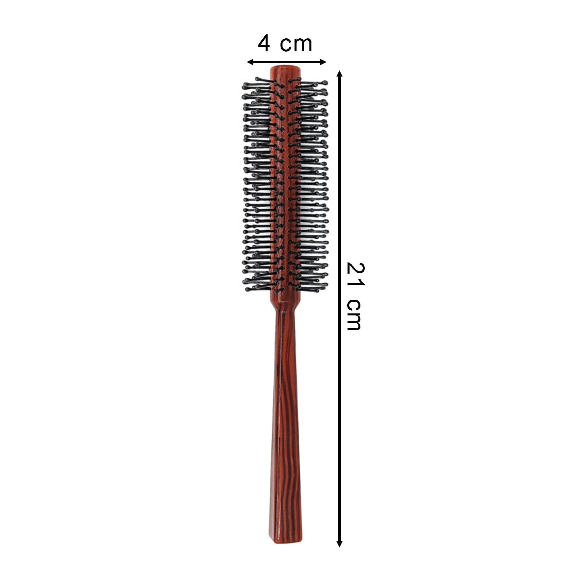 Eson - Round Hair Brush Faux Wood Square Handle 21x4cm