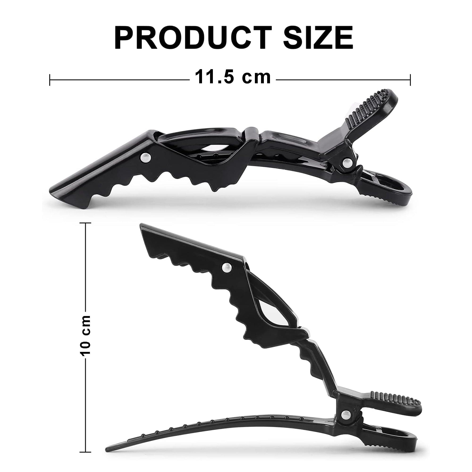 Eson - Crocodile Hair Clip 6pcs (Black) - Eson Direct