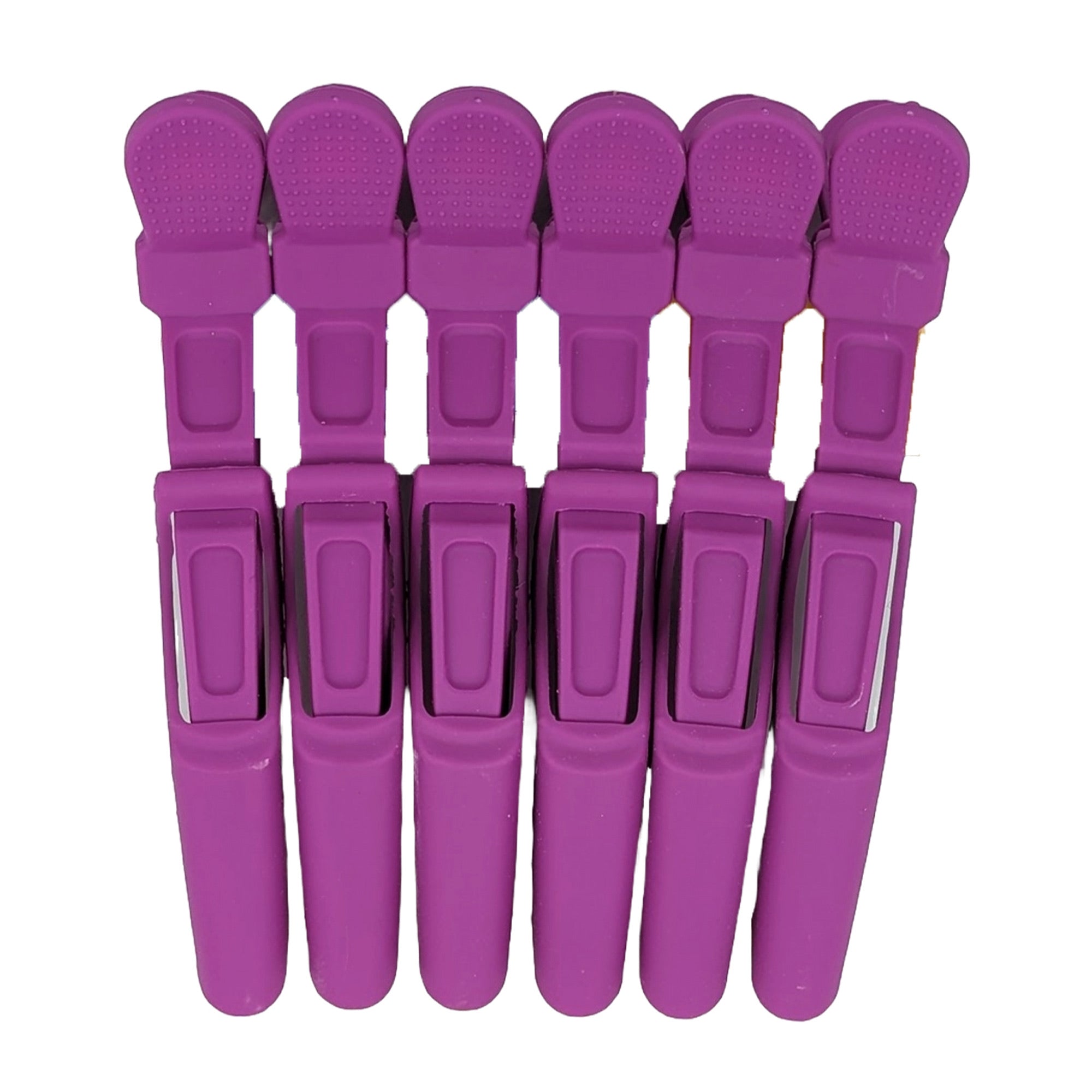Eson - Crocodile Hair Clip 6pcs (Purple)