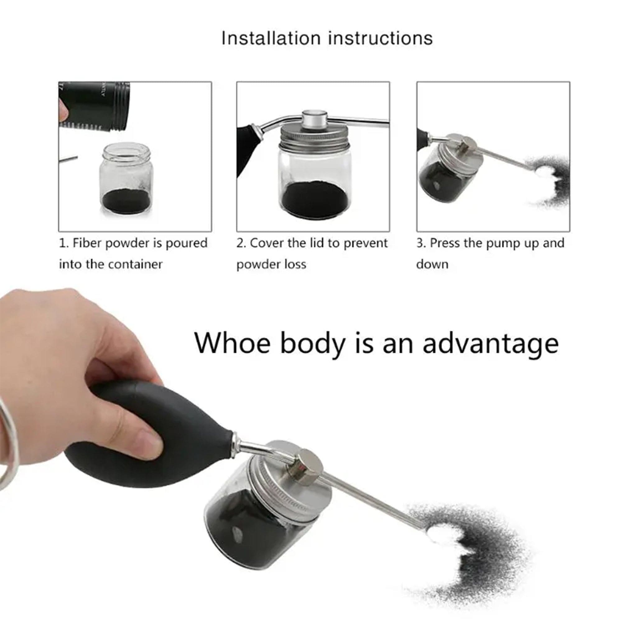 Eson - Fiber Hair Powder Spray Applicator Pump