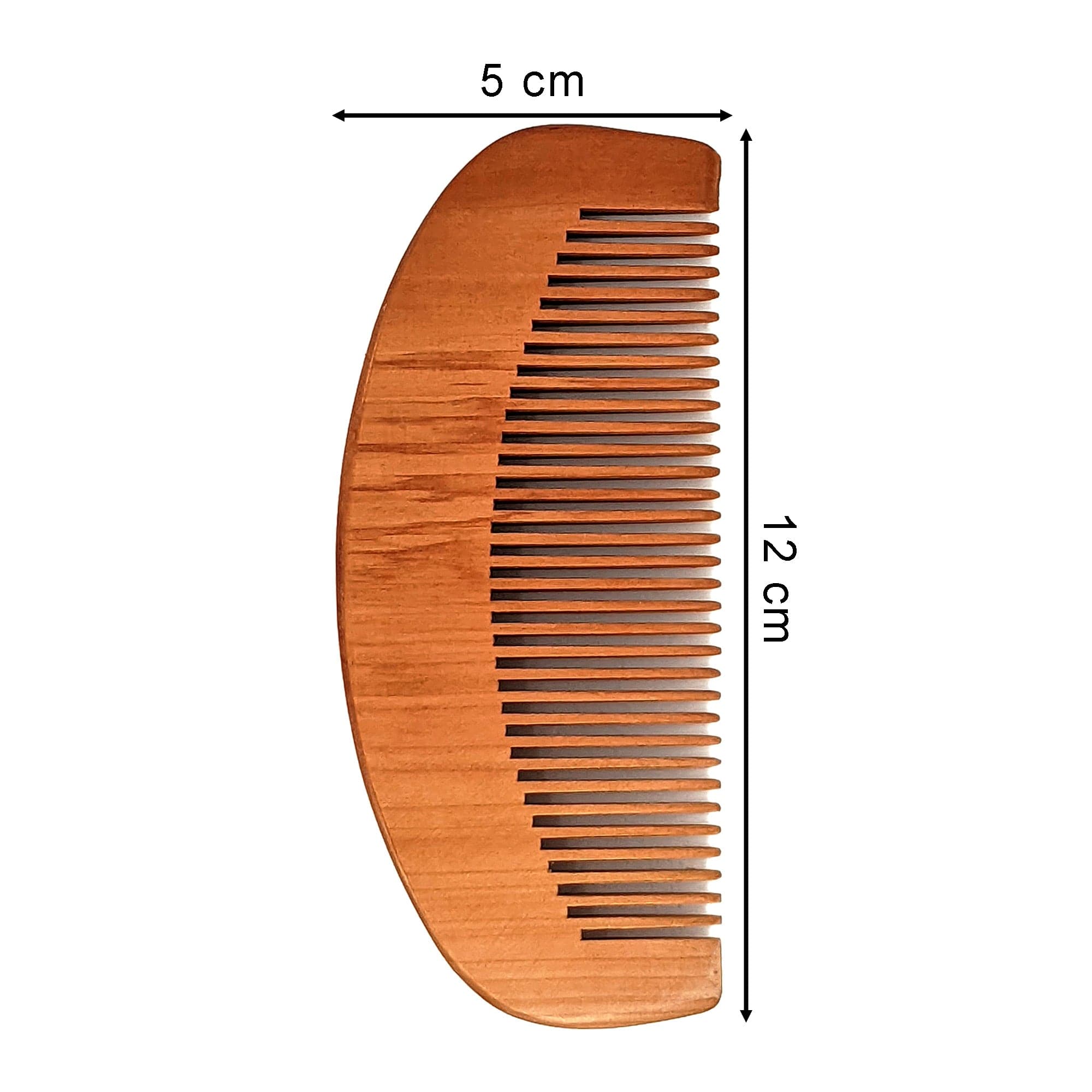 Eson - Moustache & Beard Comb Natural Cherry Wood 12cm