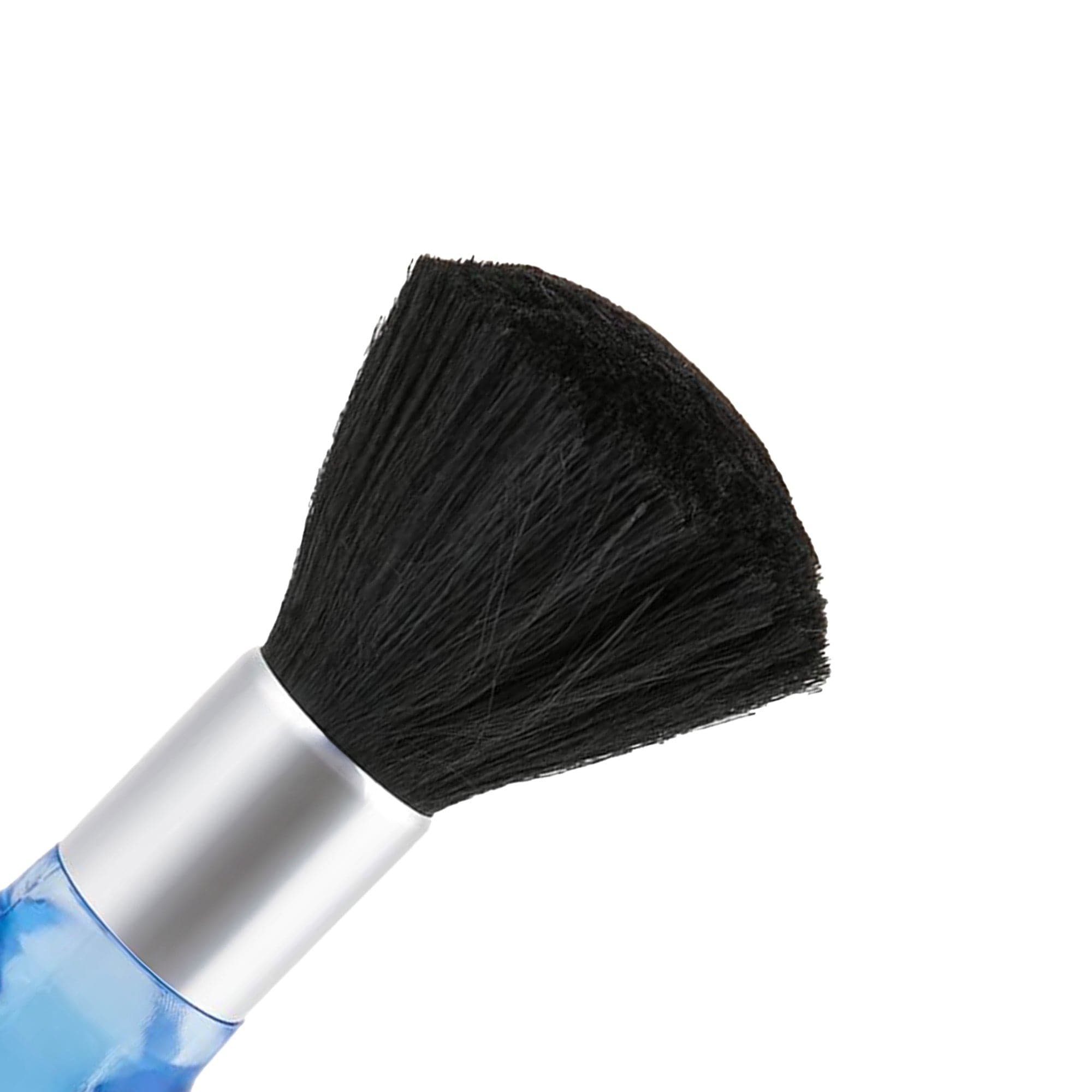 Eson - Neck Duster Brush Silver Metal Round Blue Handle 17x5cm - Eson Direct