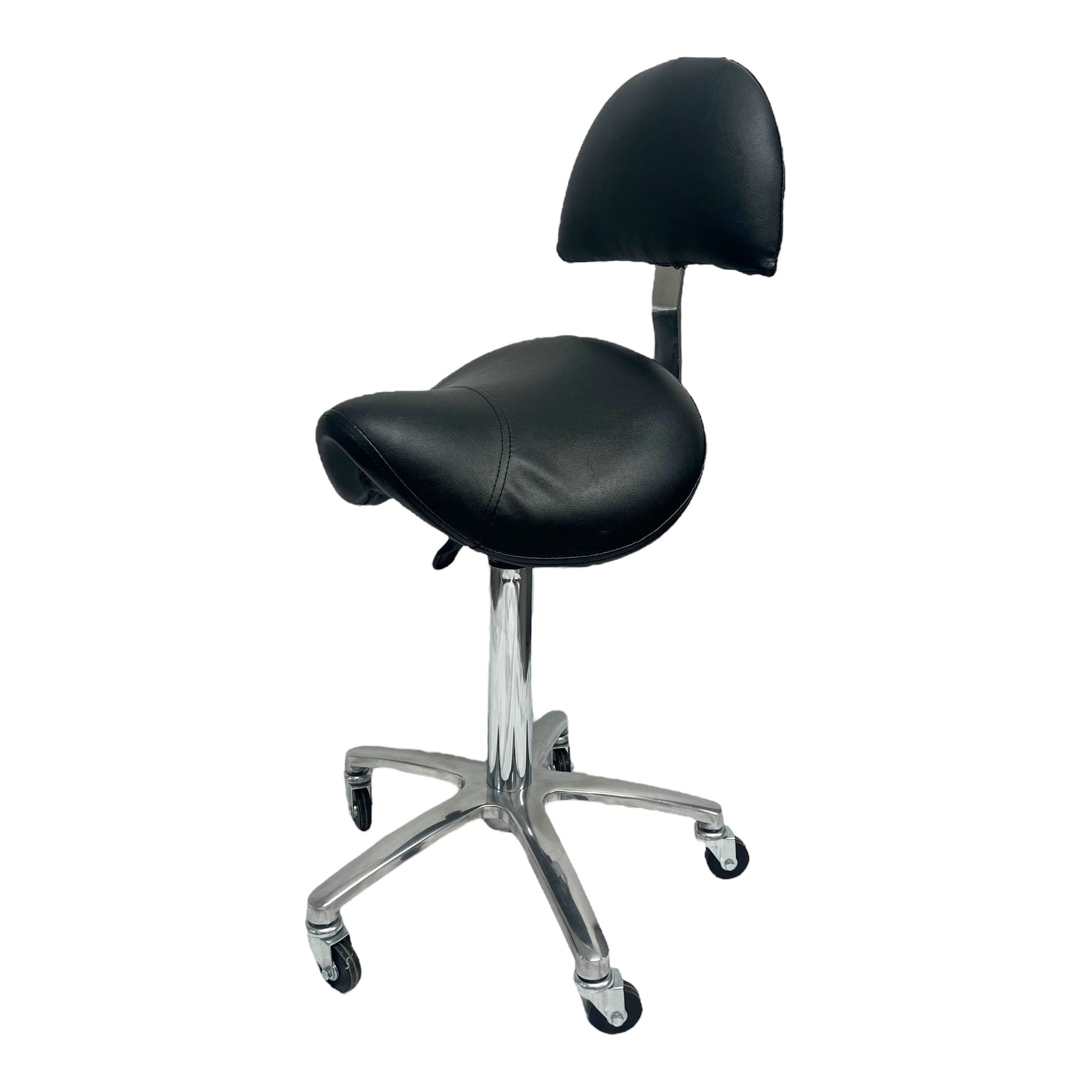 Eson - Saddle Stool Chair With Backrest Adjustable Height & Swivel