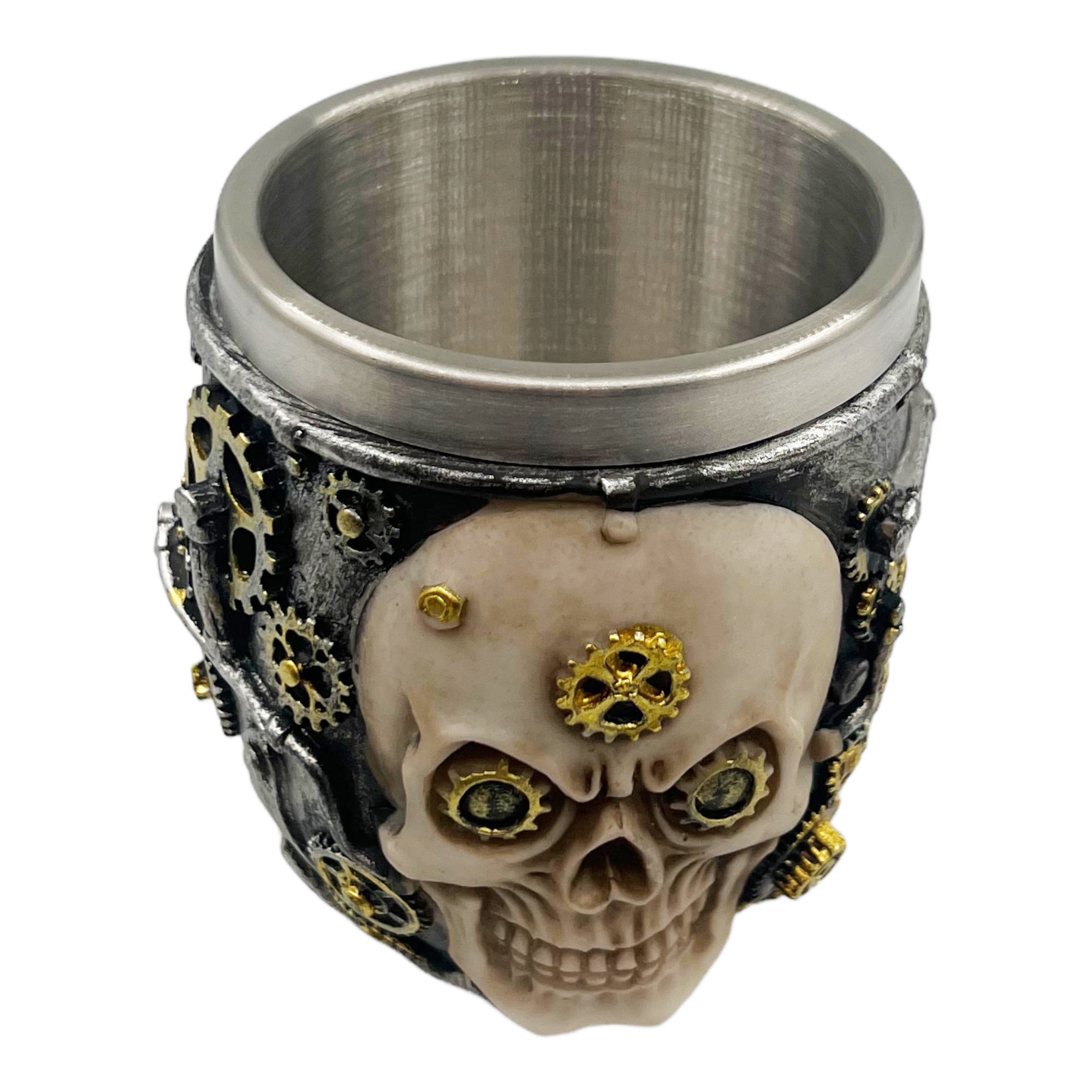 Eson - Shaving Bowl Stainless Steel Grinning Skull 8x7cm