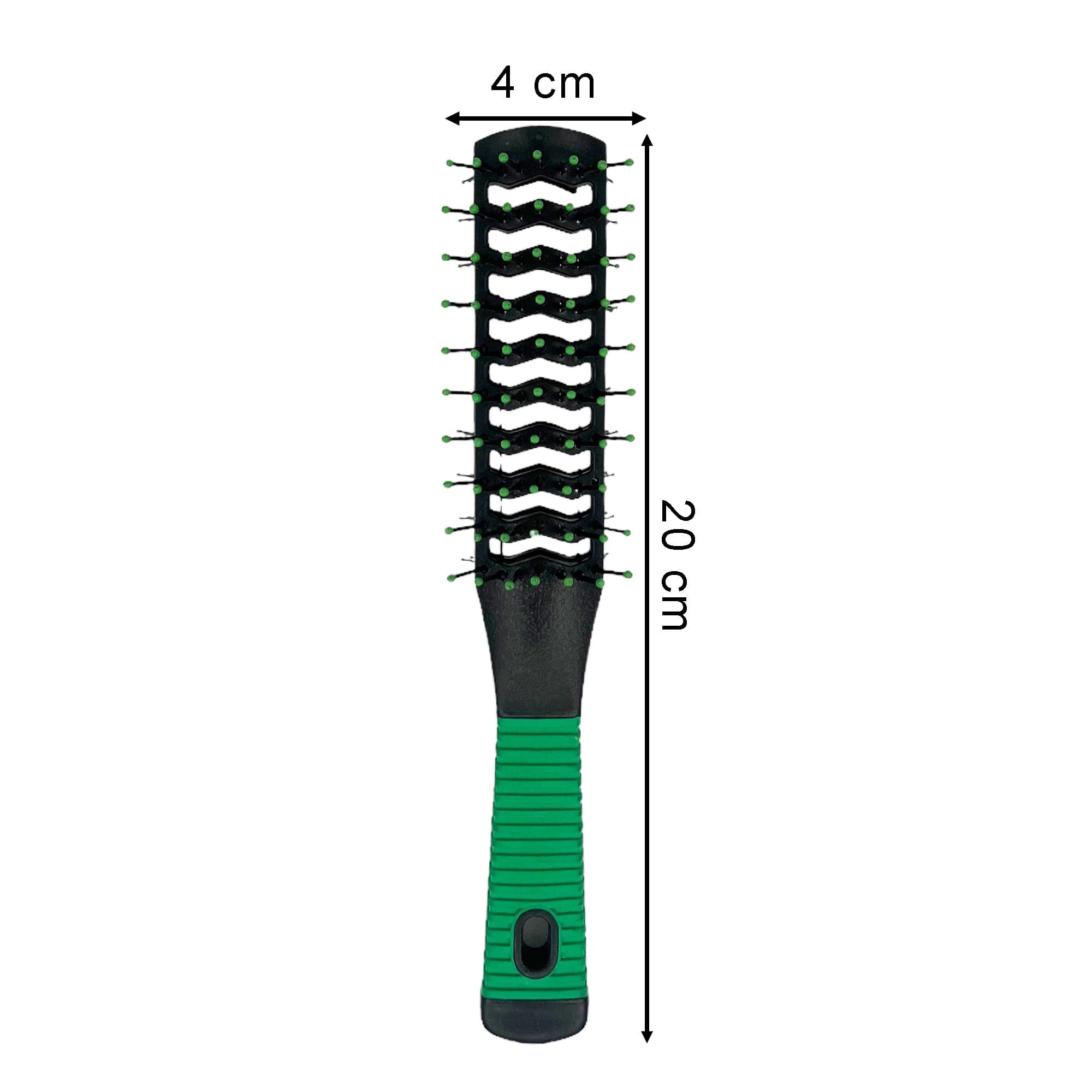 Eson - Vent Hair Brush Double Sided Tunnel 20x4cm (Green) - Eson Direct