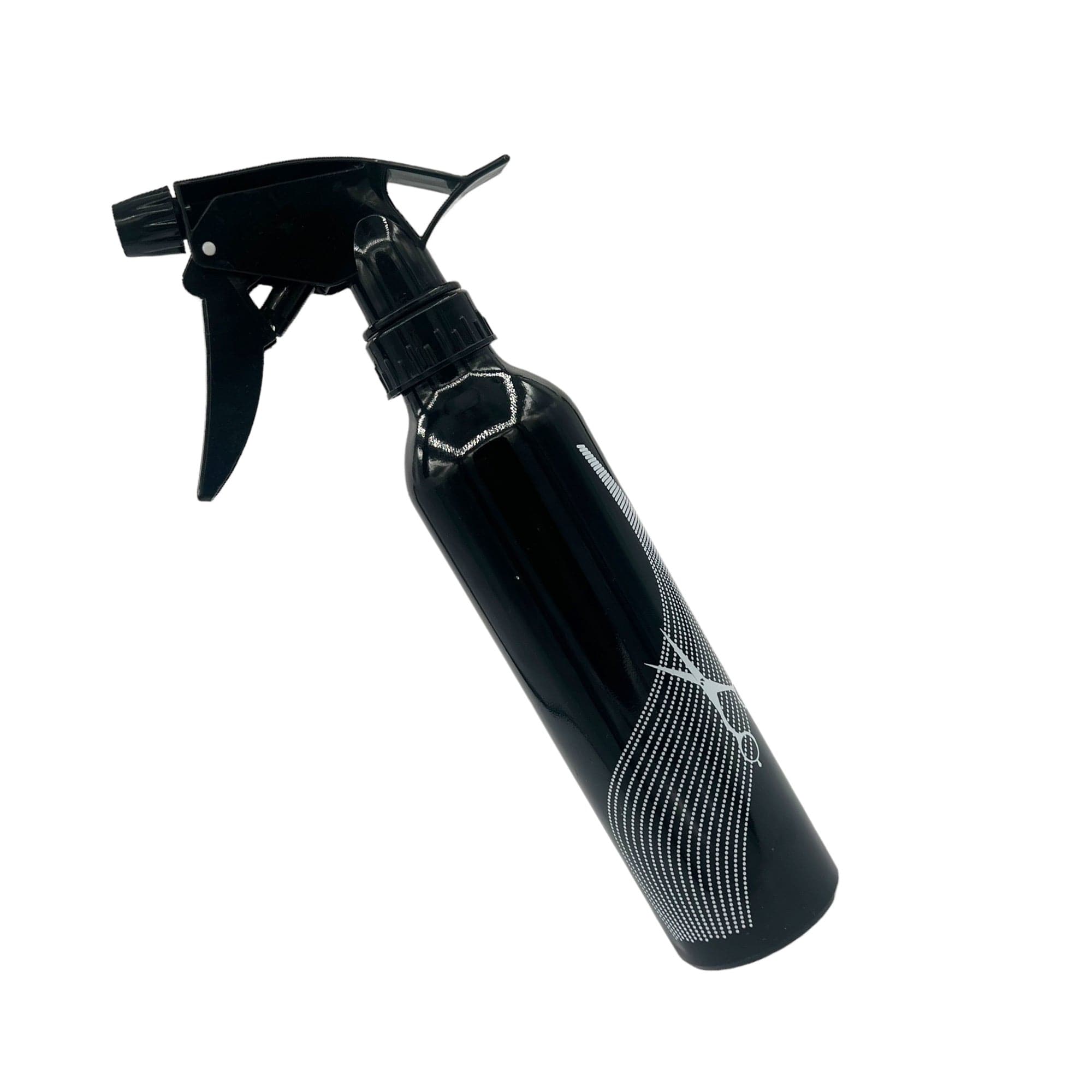 Eson - Water Spray Bottle 250ml Metallic Empty Refillable Extreme Mist Sprayer (Black)
