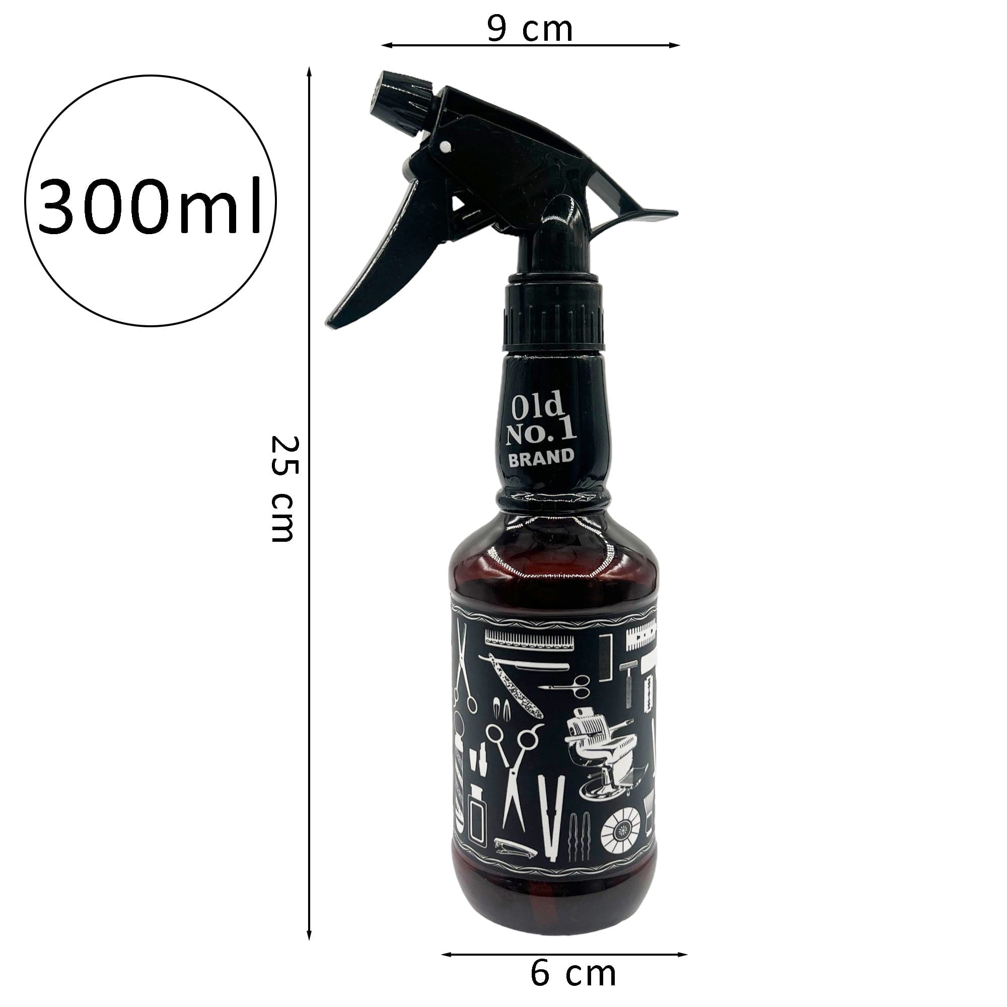 Eson - Water Spray Bottle 300ml Empty Refillable Extreme Mist Sprayer (Brown) - Eson Direct