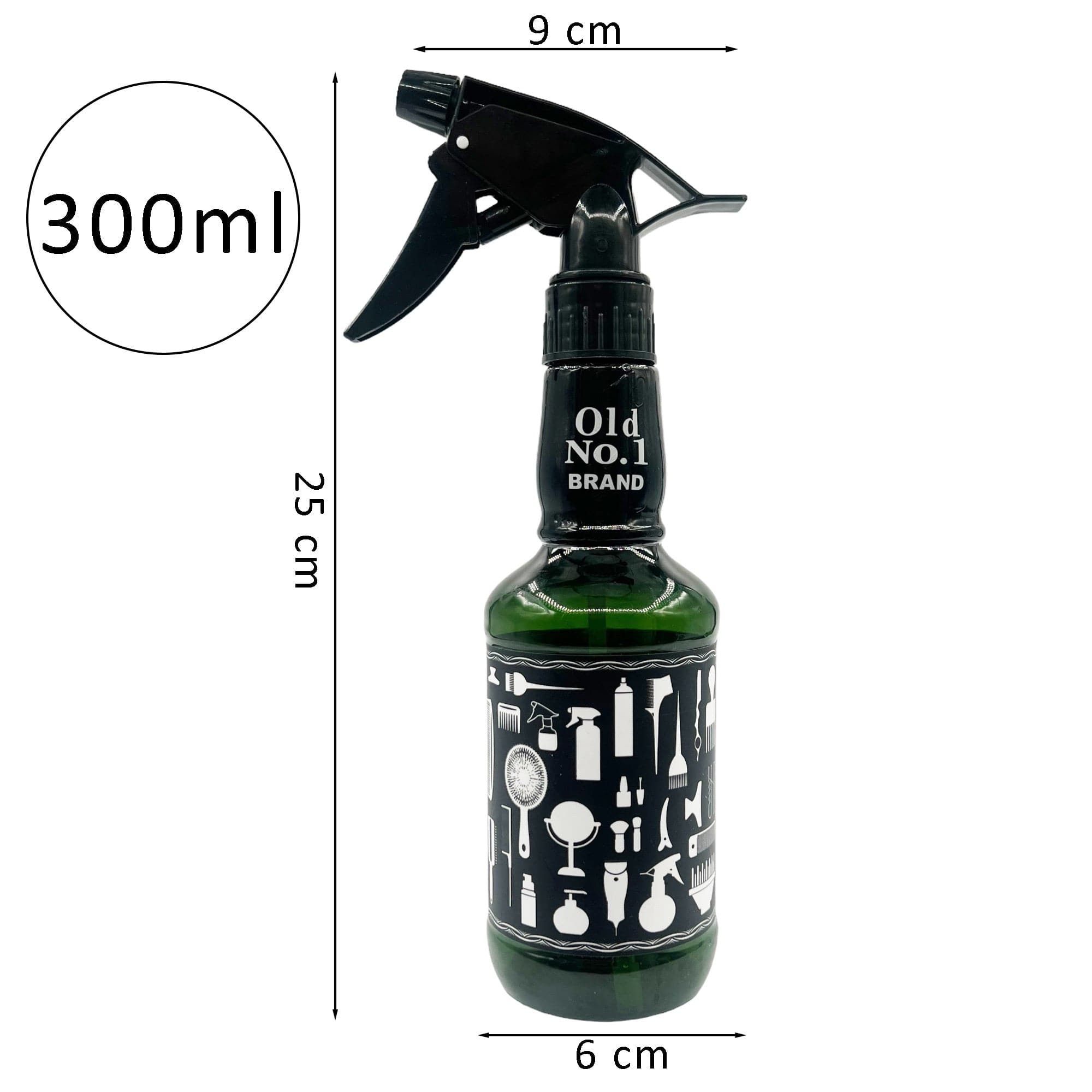 Eson - Water Spray Bottle 300ml Empty Refillable Extreme Mist Sprayer (Green) - Eson Direct