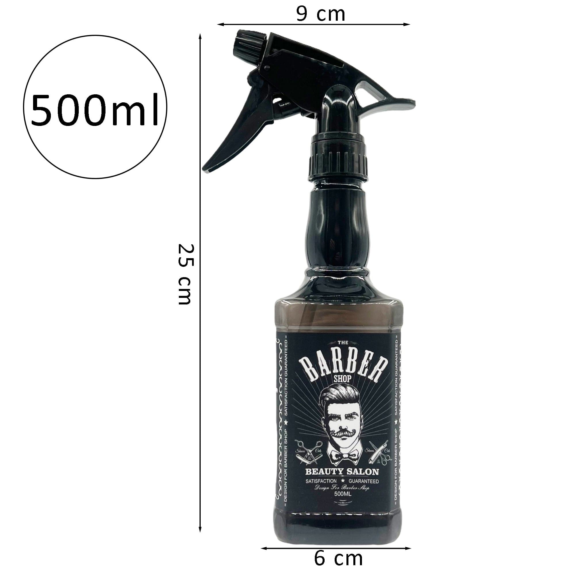 Eson - Water Spray Bottle 500ml Empty Refillable Ultra Fine Mist Sprayer (Black)