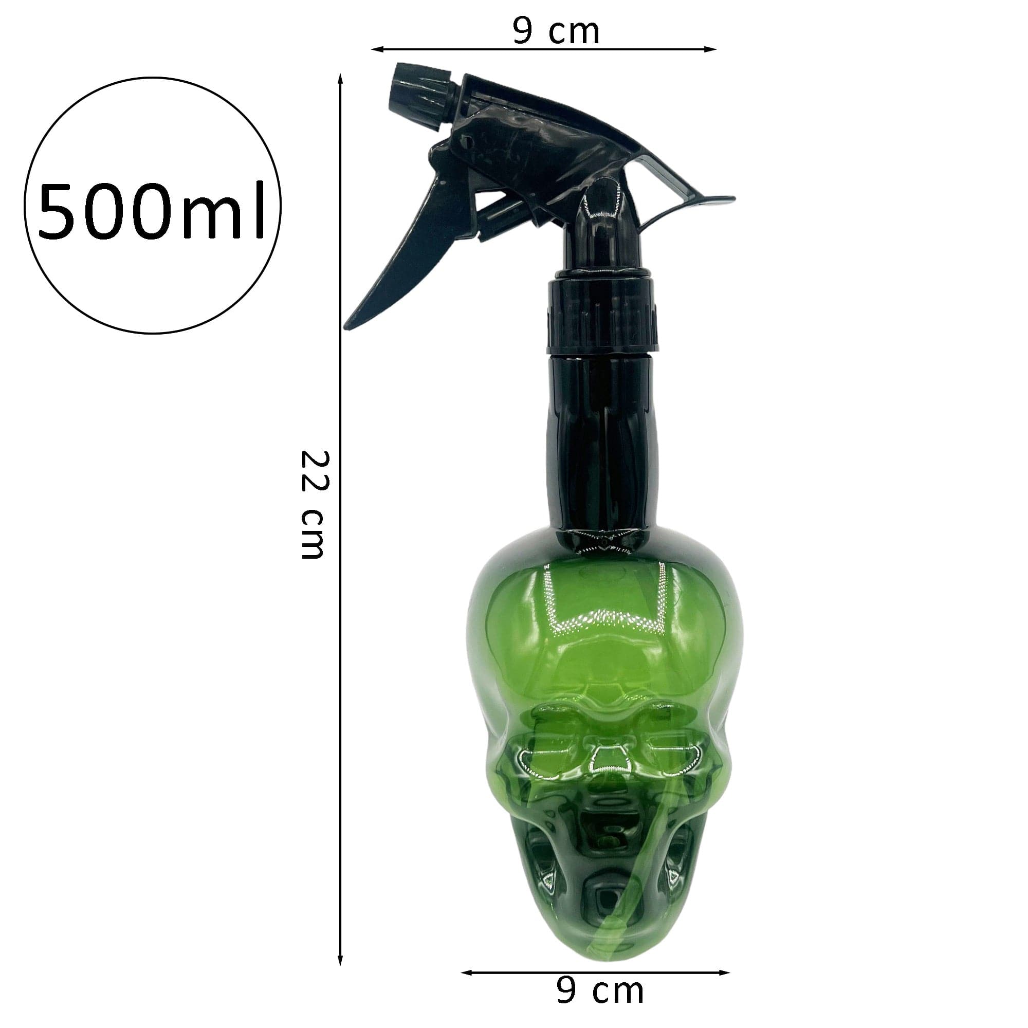 Eson - Water Spray Bottle 500ml Extreme Mist Sprayer Skull Style (Green)