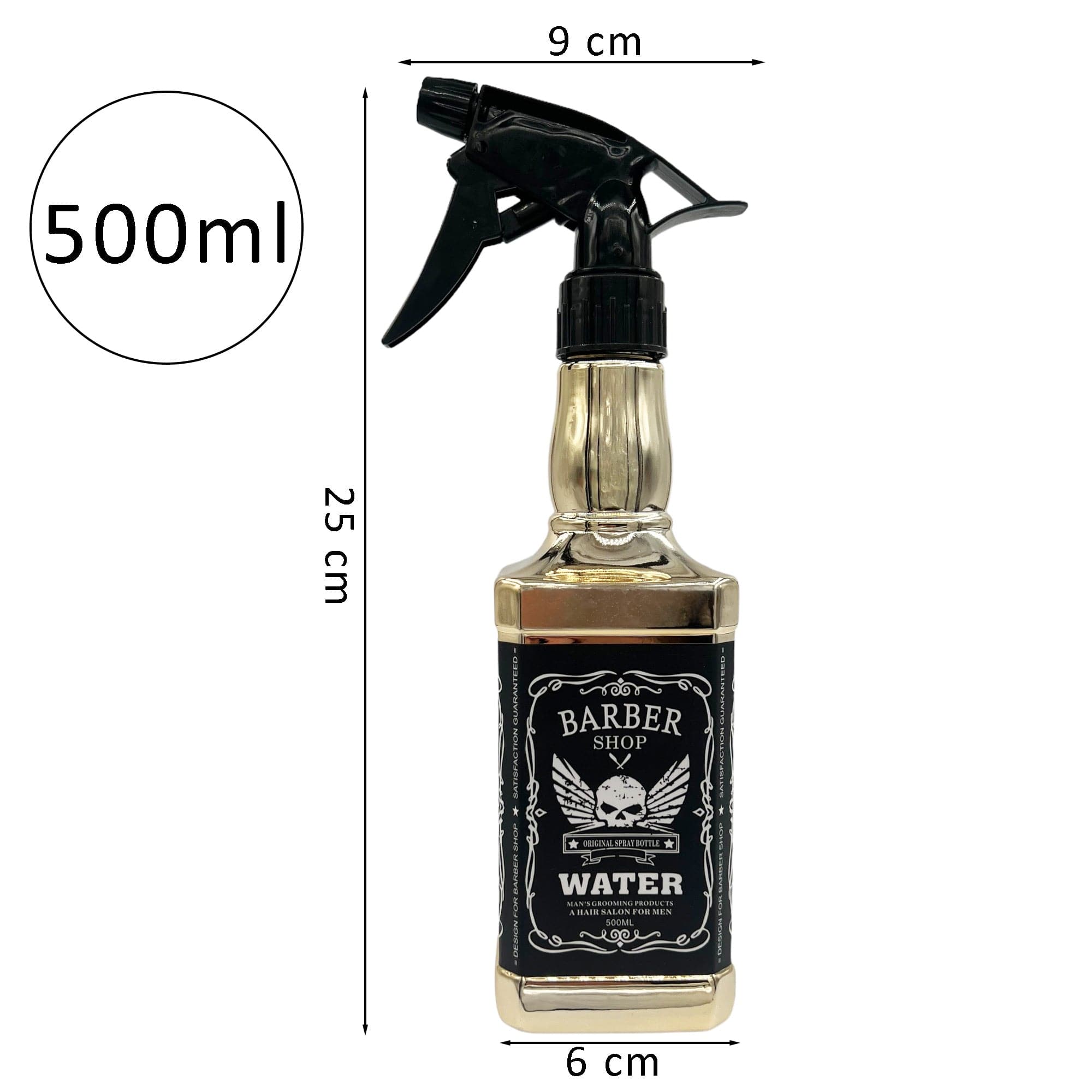 Eson - Hair Water Spray Bottle 500ml Extreme Mist Sprayer Whisky Style (Gold)