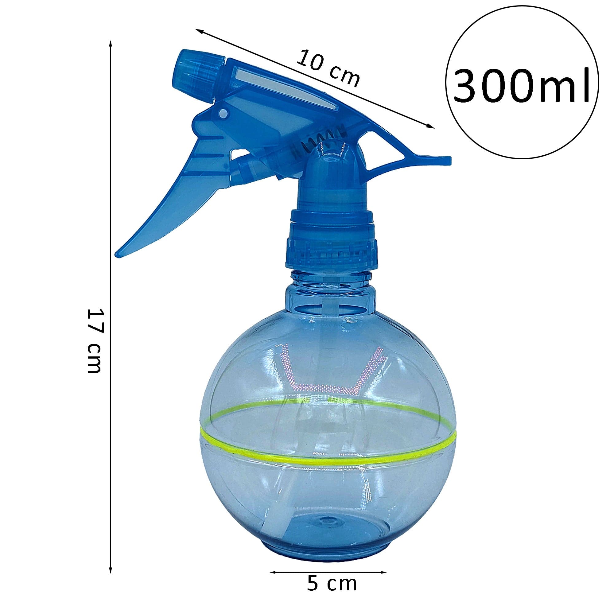 Eson - Hair Water Spray Bottle 300ml Round Empty Refillable Ultra Fine Mist Sprayer (Blue)