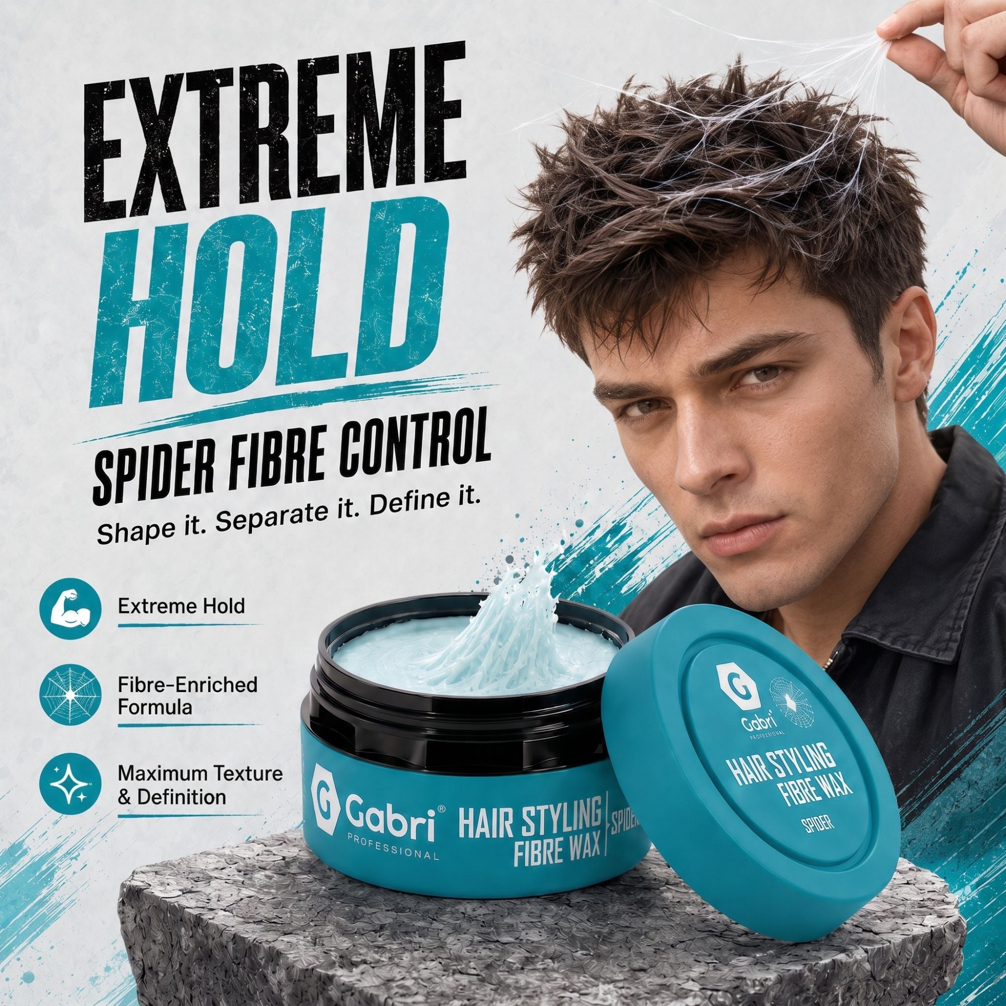 Gabri Professional - Hair Styling Fibre Wax Spider 150ml