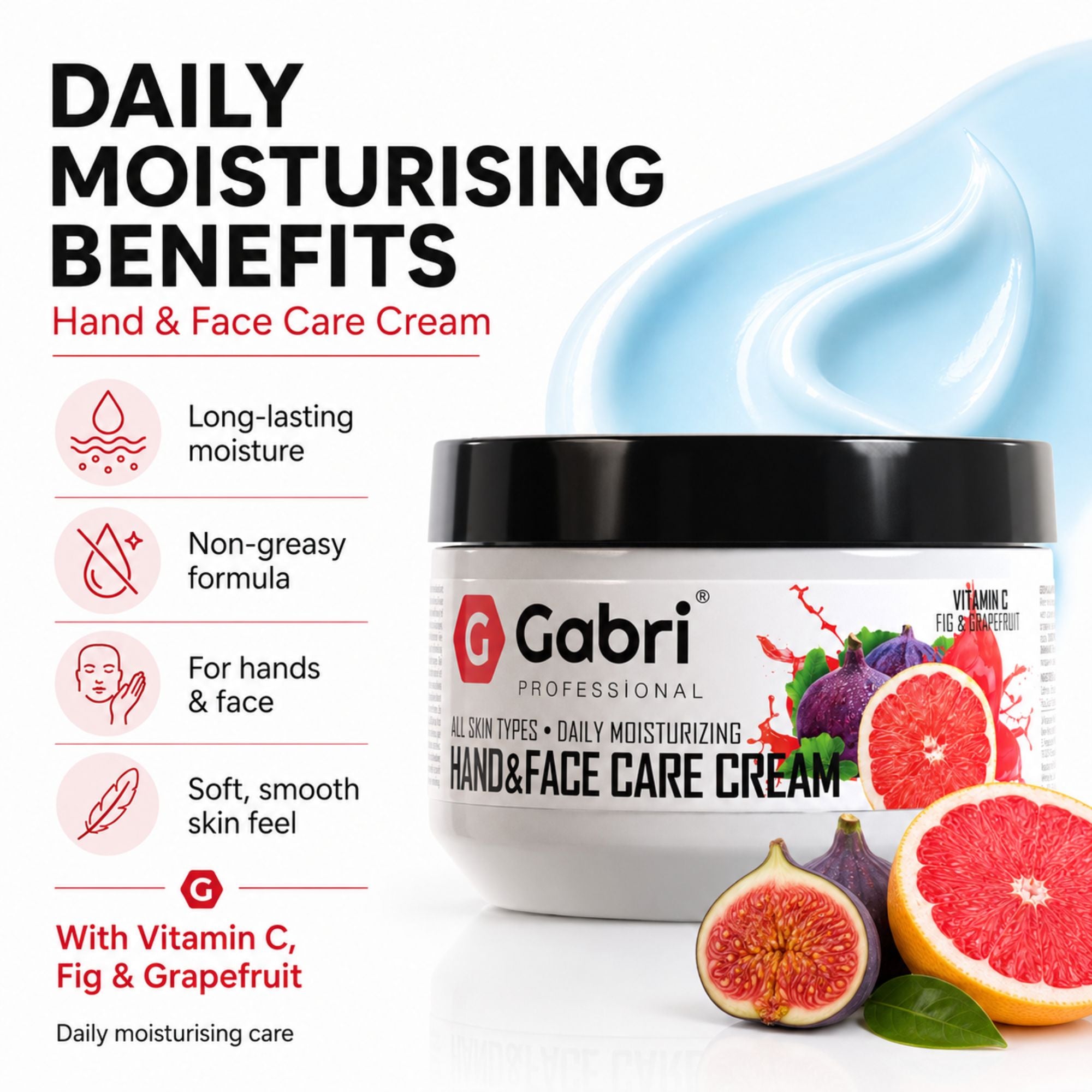Gabri Professional - Hand & Face Care Cream Fig & Grapefruit 300ml