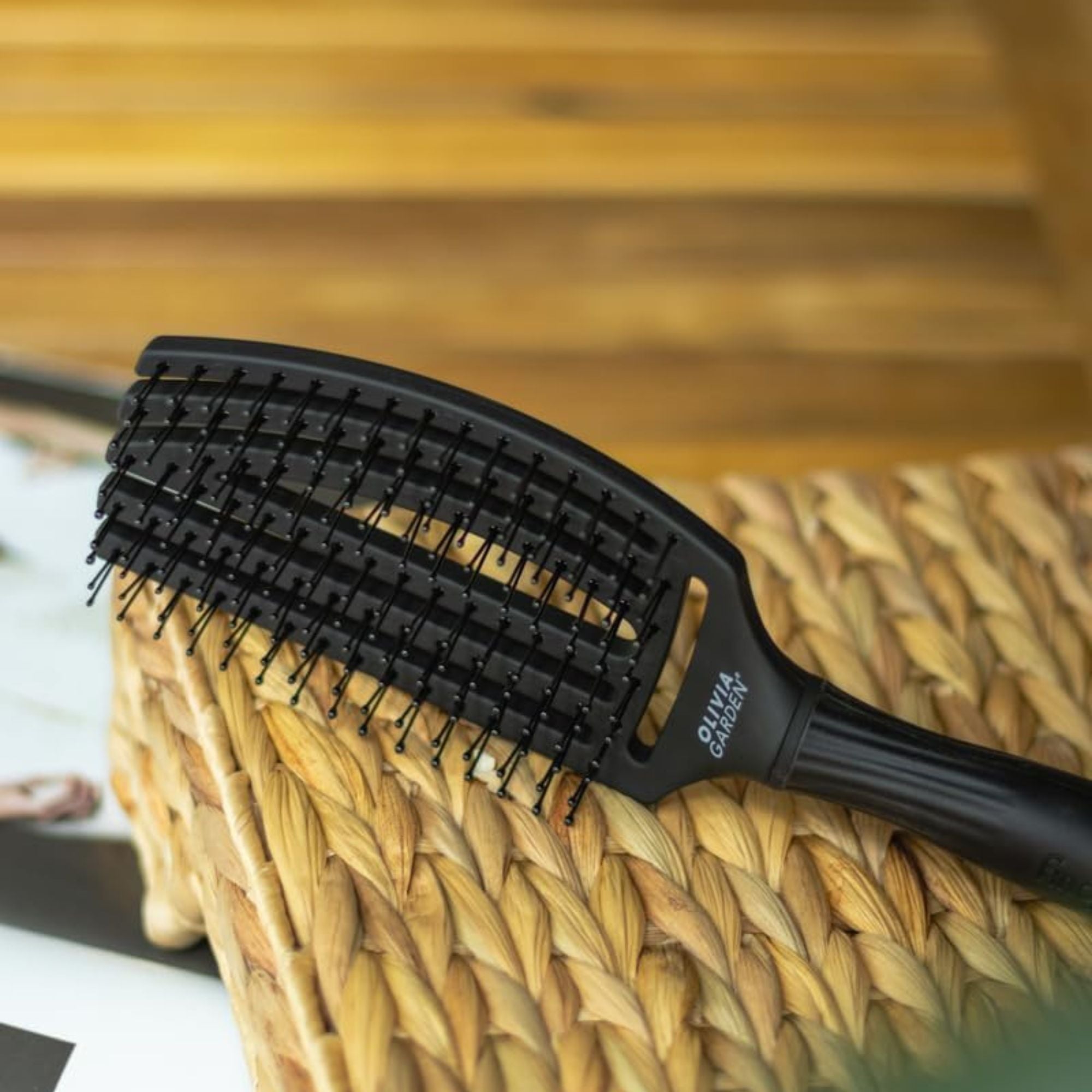 Olivia Garden - Fingerbrush Care Iconic Double Bristles Black