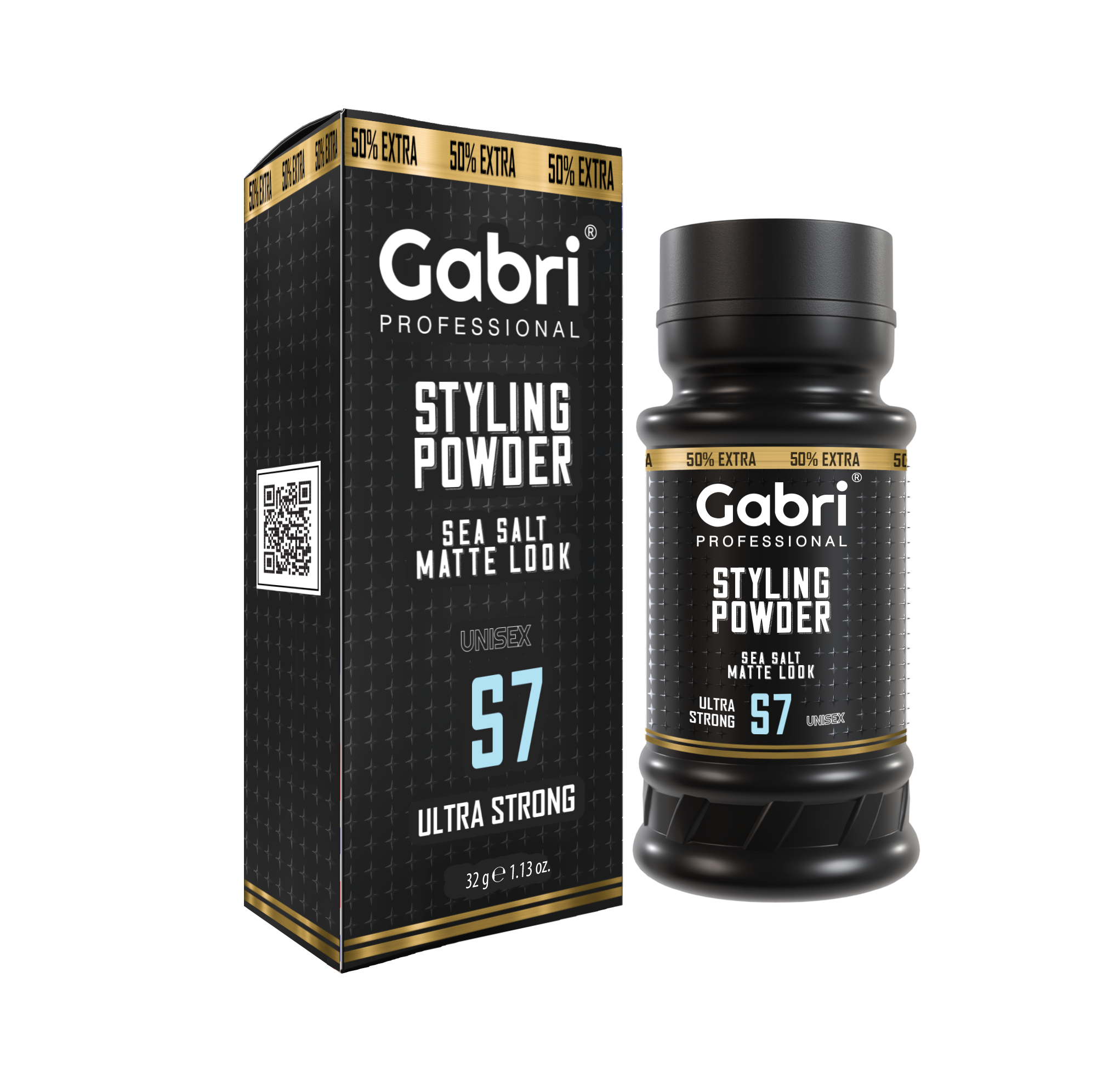 Gabri Professional -  Hair Styling Powder Sea Salt Matte Look S7 Ultra Strong 32g