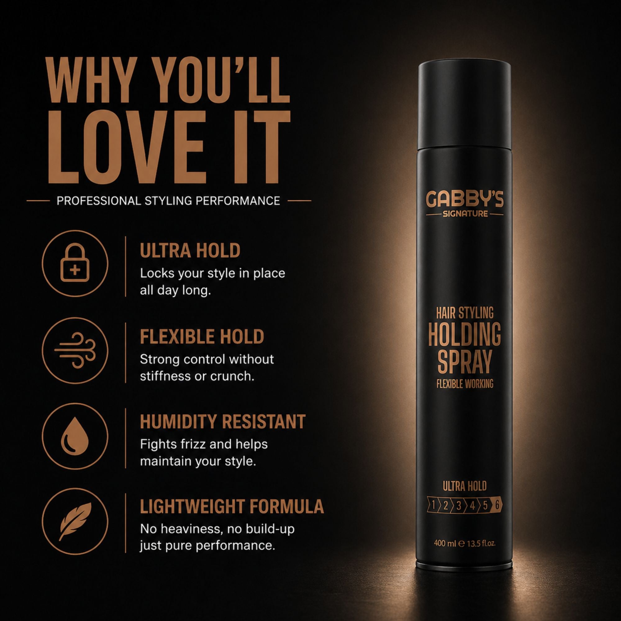 Gabby's Signature - Hair Styling Holding Spray 400ml
