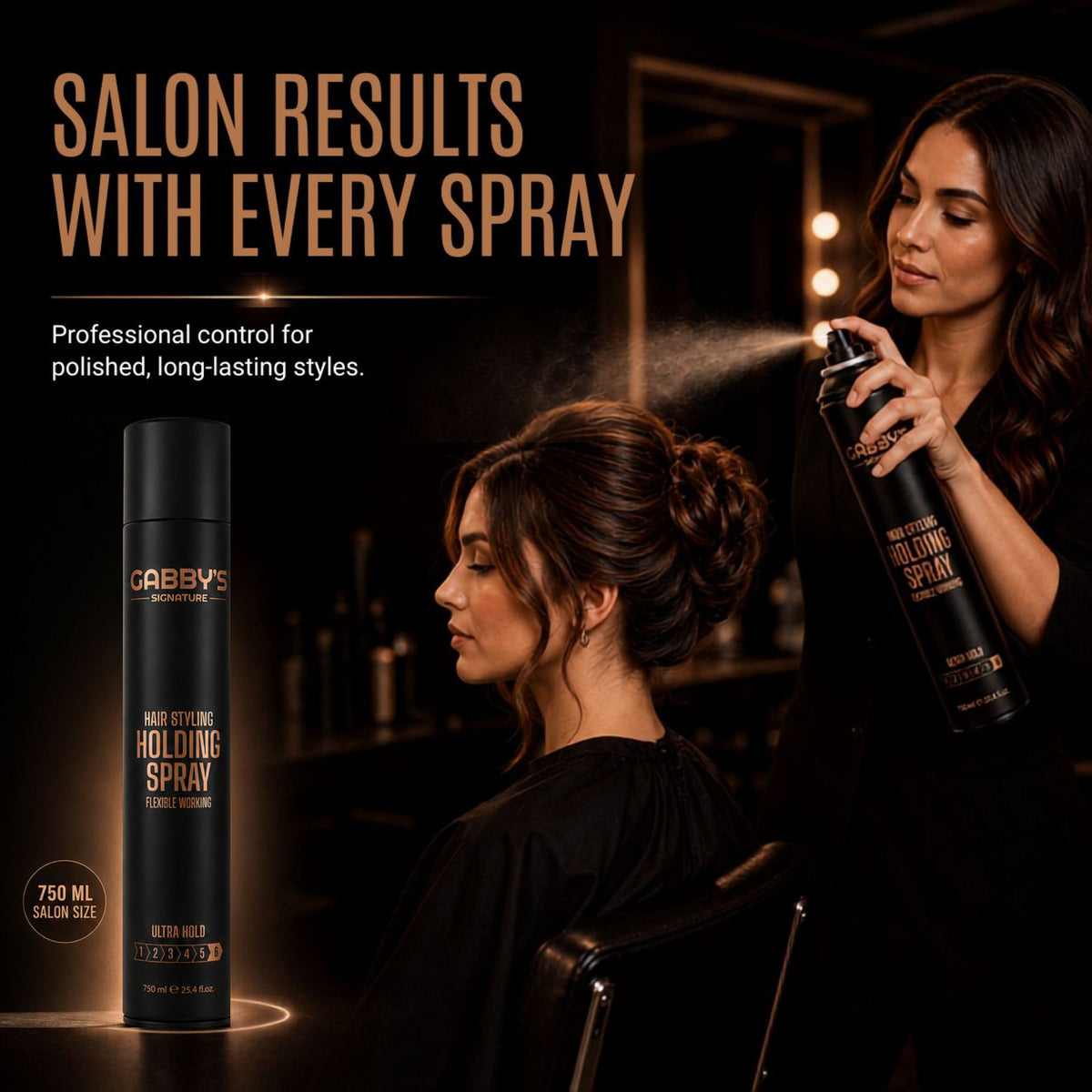 Gabby's Signature - Hair Styling Holding Spray 750ml