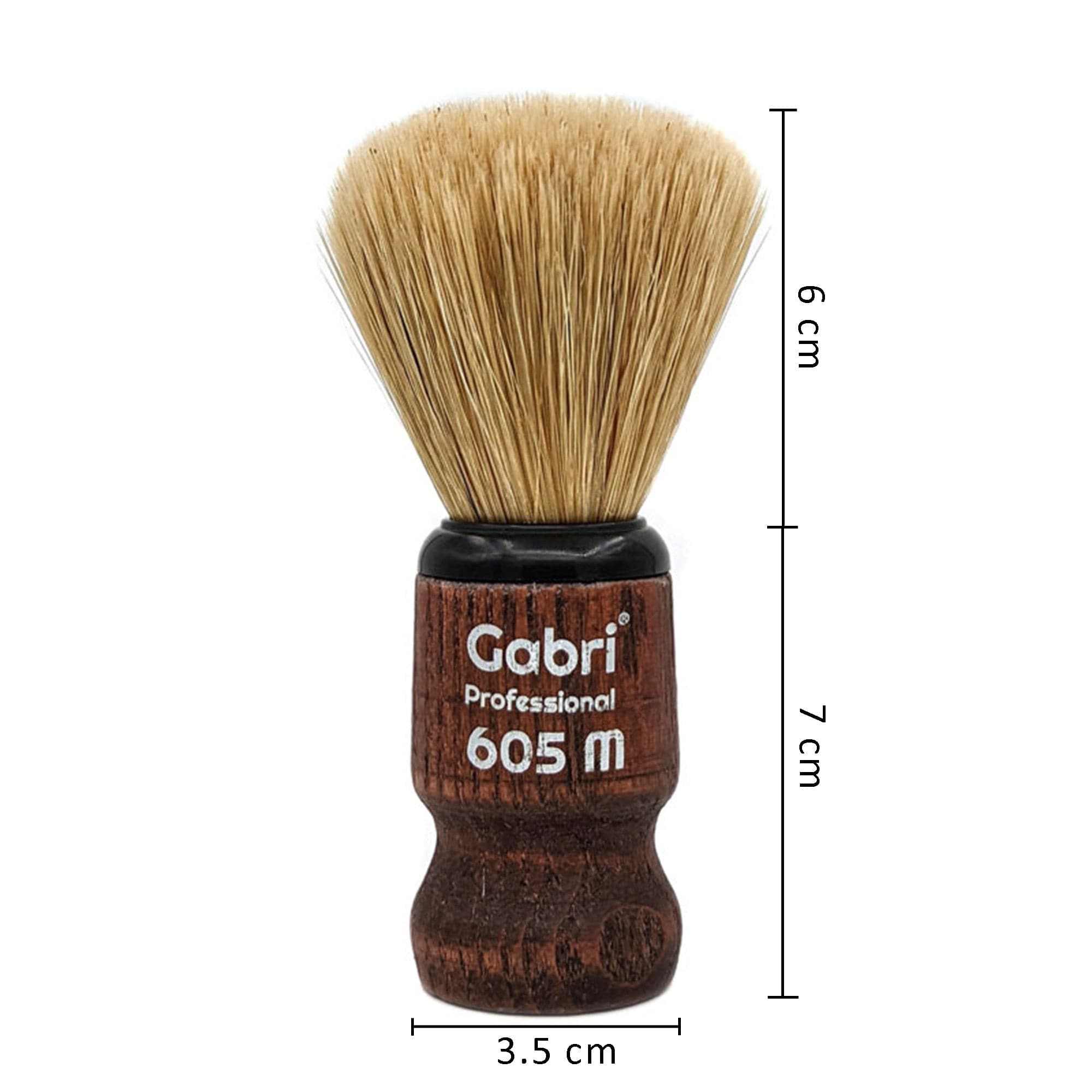 Gabri - Shaving Brush Authentic Dark Wooden Hand Made 605M 13cm