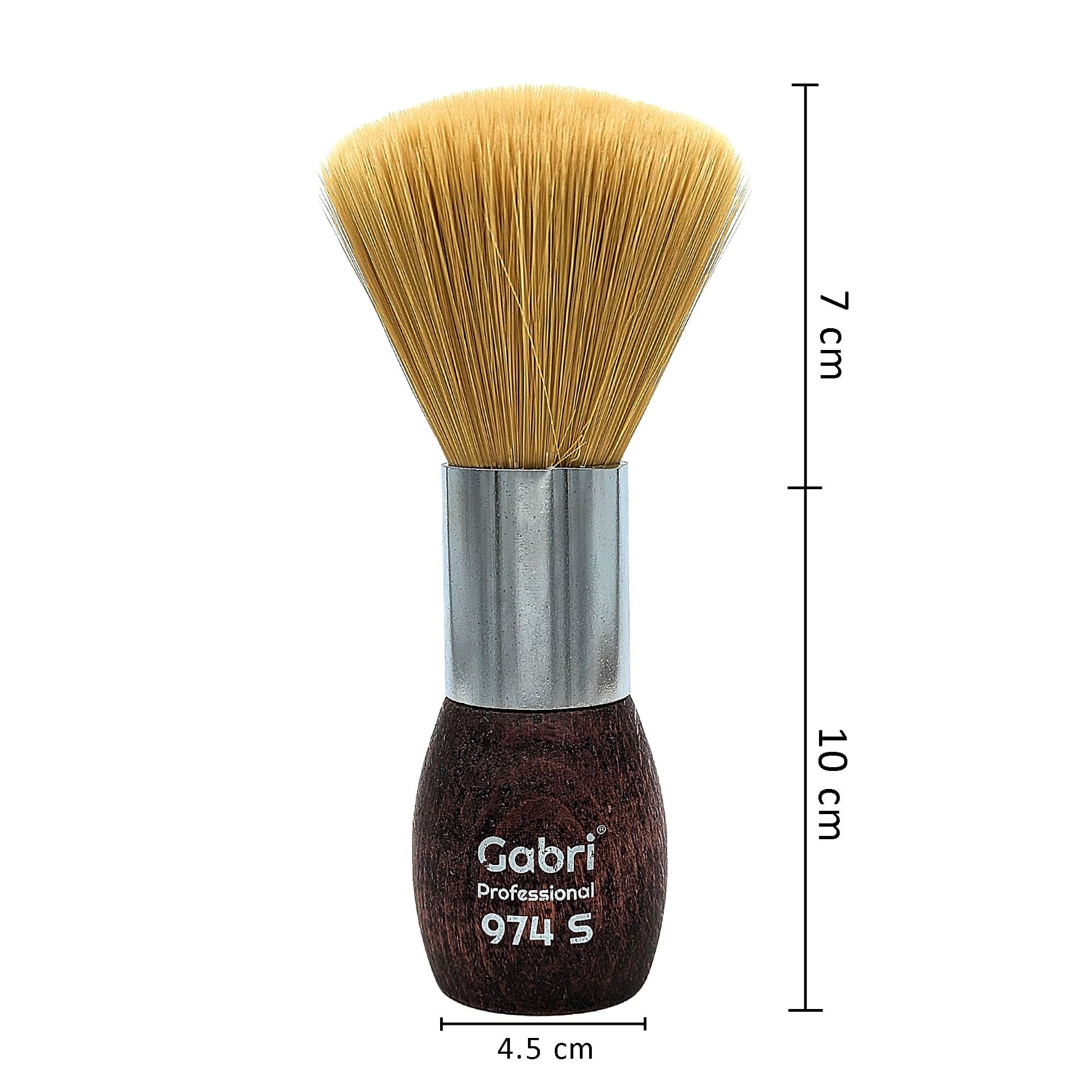 Gabri - Barber Neck Brush Authentic Dark Wooden Hand Made 974S 17cm