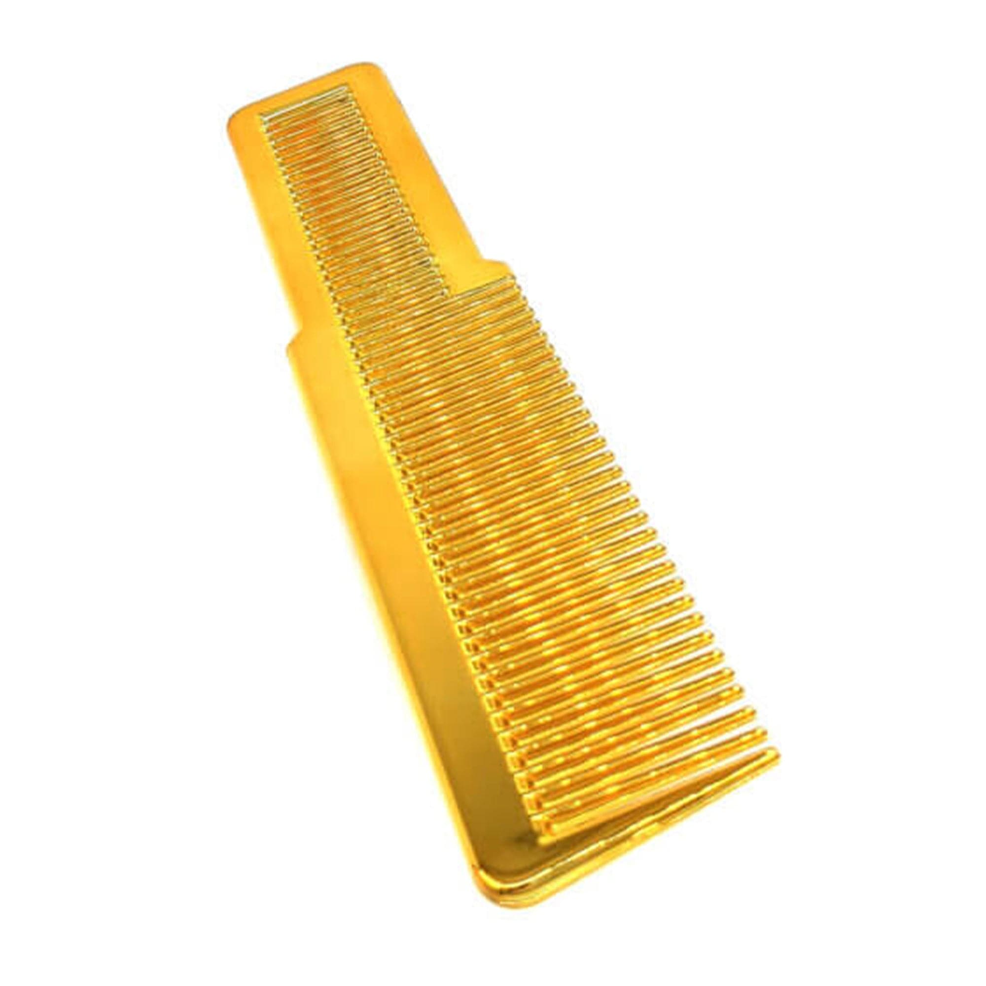 Gabri - Flat Top Comb Gold Metal Effect 20cm