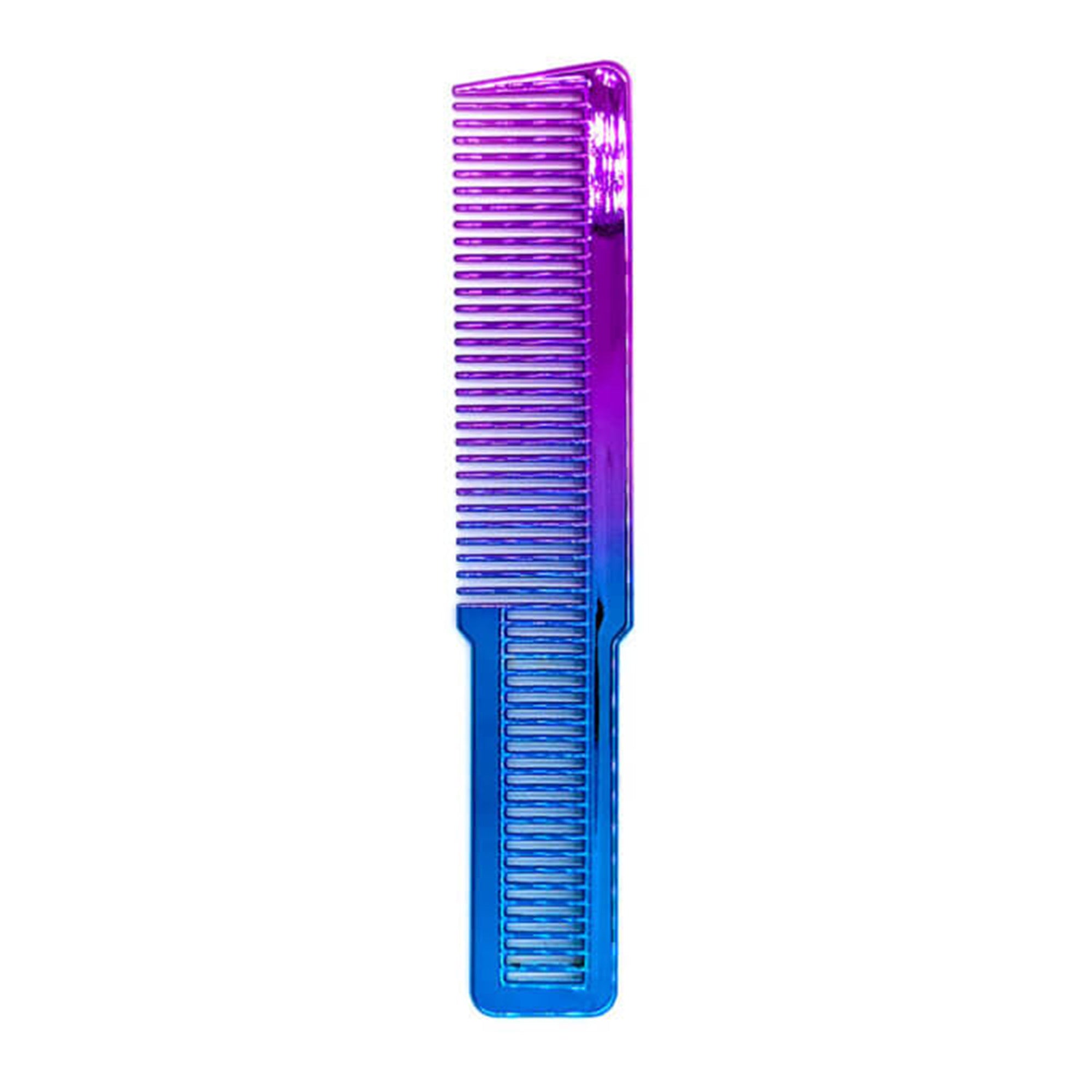 Gabri - Flat Top Comb Purple & Blue Metal Effect 20cm