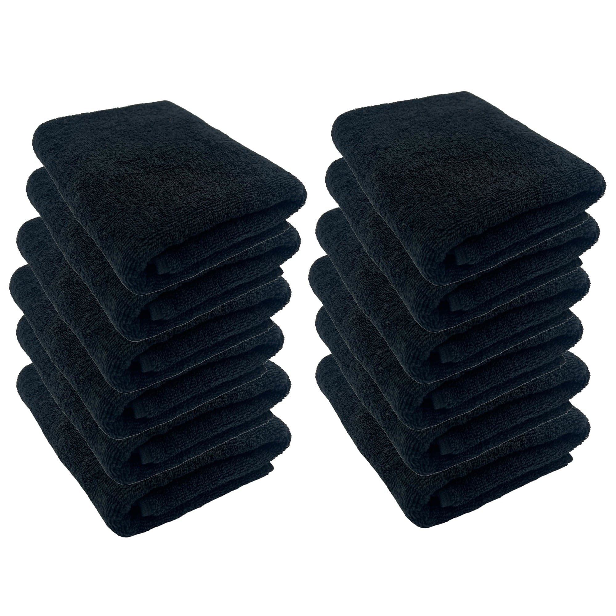 Gabri - Barber Hairdressing Towel Black 100% Cotton 85x50cm (12pcs)