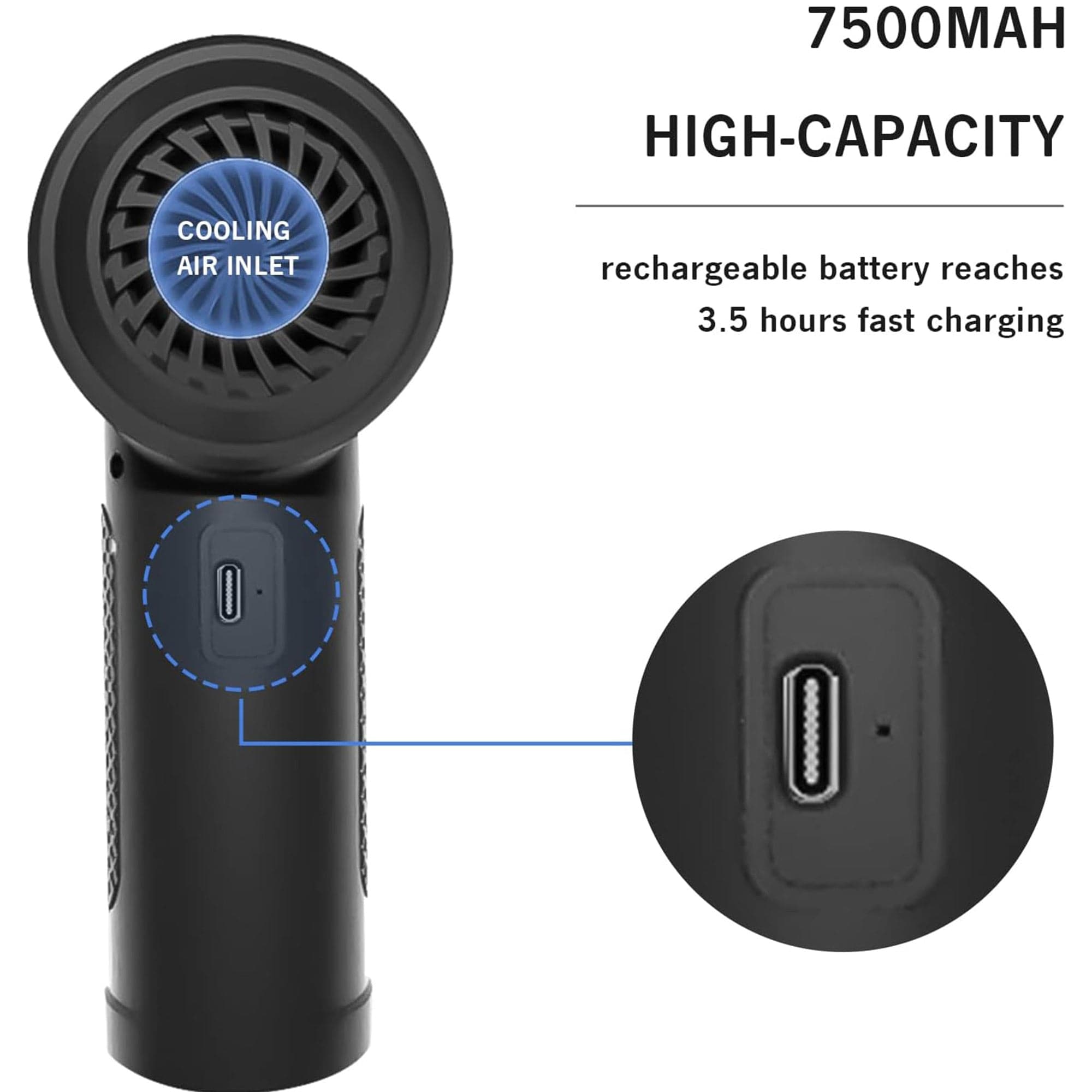 Gabri - Compressed Air Duster 3 Gear Cordless 9100rpm 7600mAh