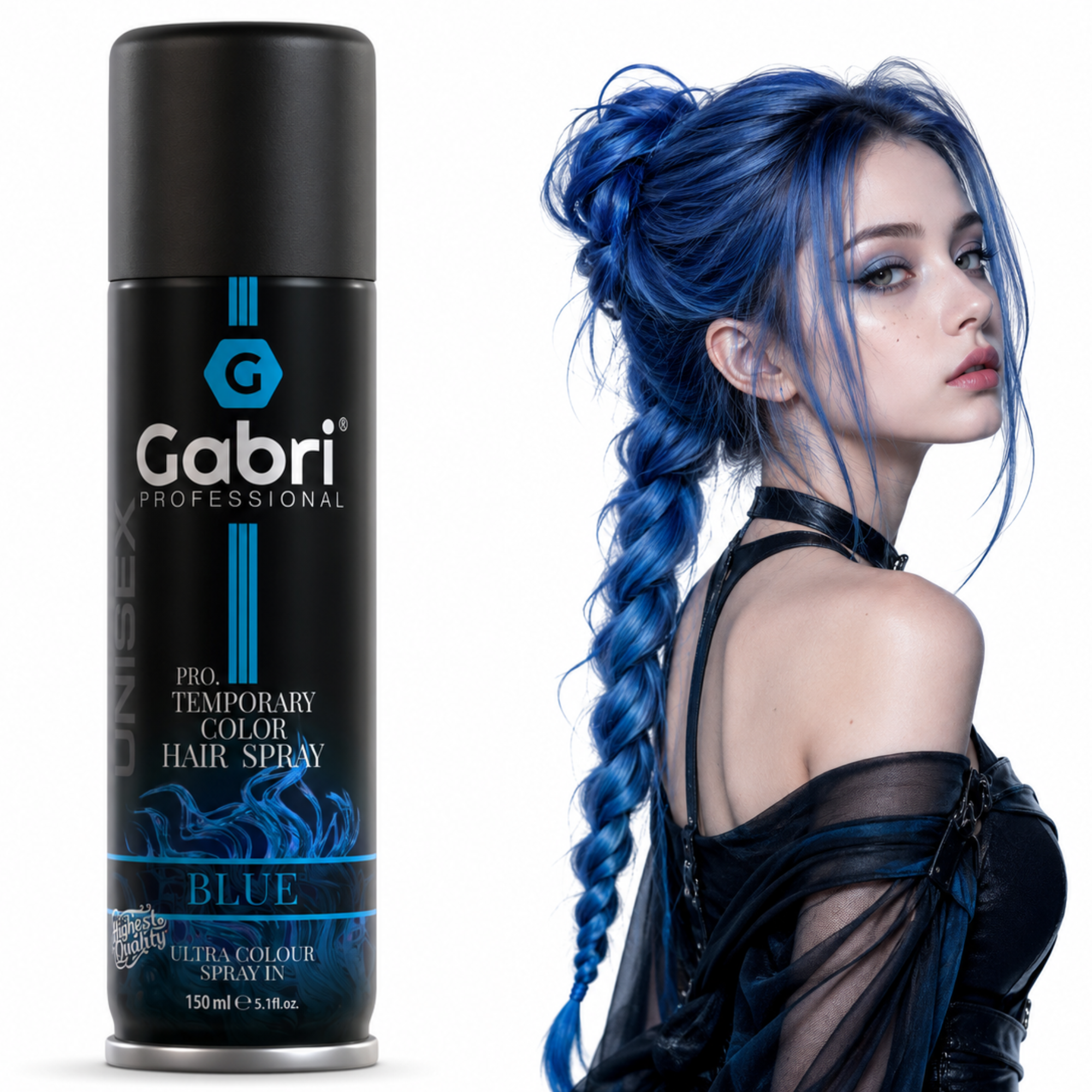 Gabri Professional - Pro Temporary Hair Colour Shimmer Spray Blue 150ml