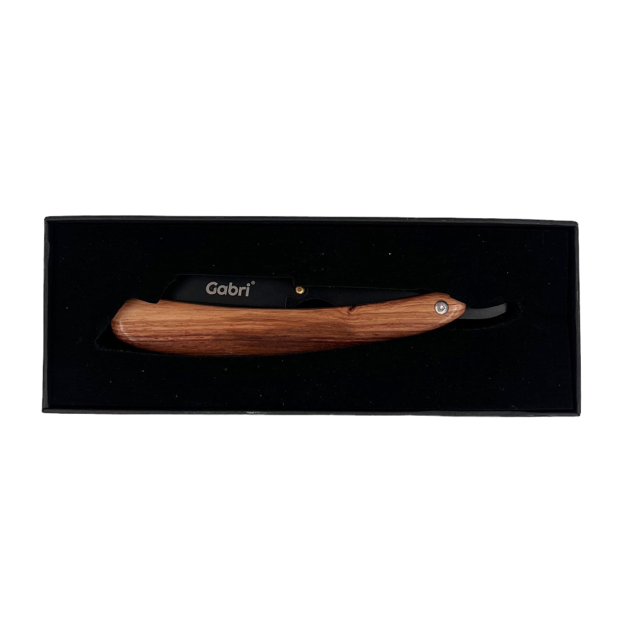 Gabri - Cut Throat Razor Authentic Wood (Dark) 15cm