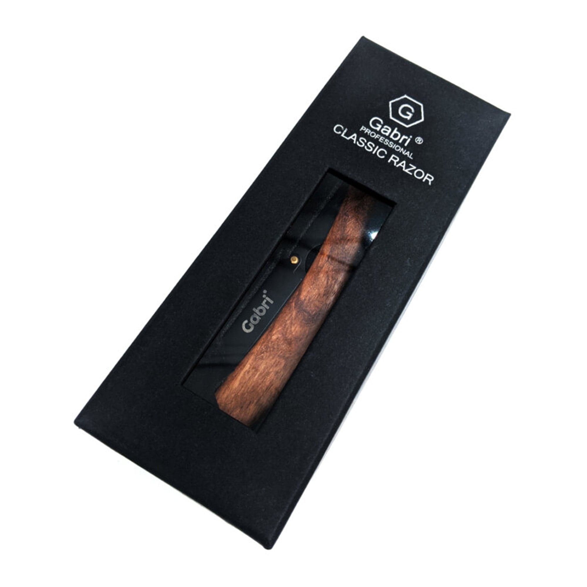 Gabri - Cut Throat Razor Authentic Wood (Dark) 15cm