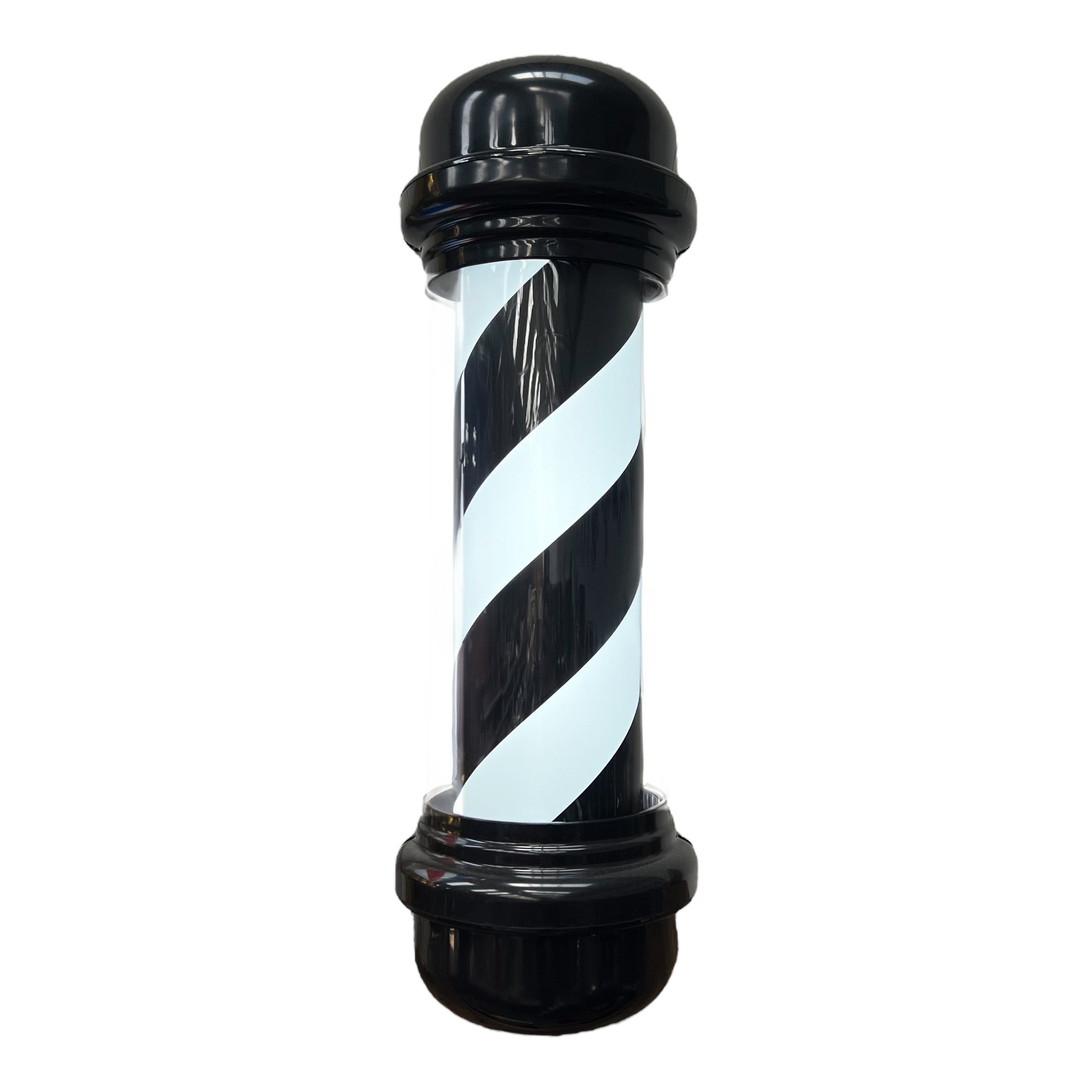 Gabri - Classic Barber Pole Light (Black Black White Stripes) 70cm